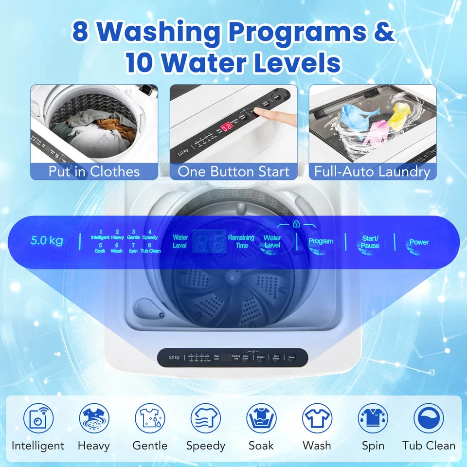 11lbs Full Auto Portable Washer & Spin Dryer - Image 4