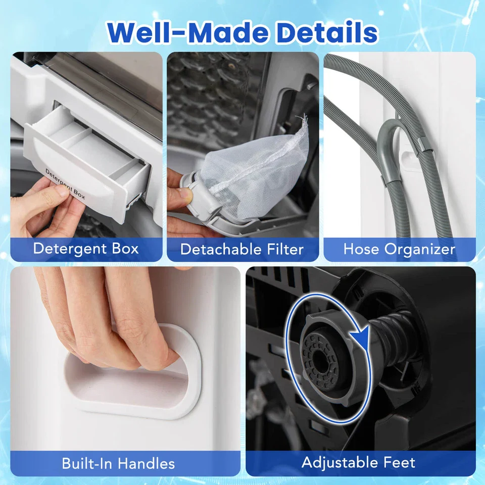 11lbs Full Auto Portable Washer & Spin Dryer - Image 7