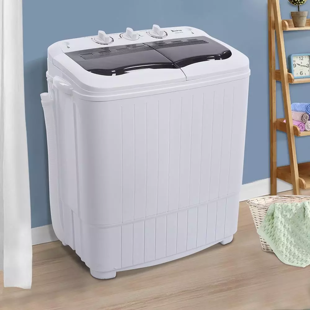 14.3lbs Twin Tub Portable Washer & Spin Dryer