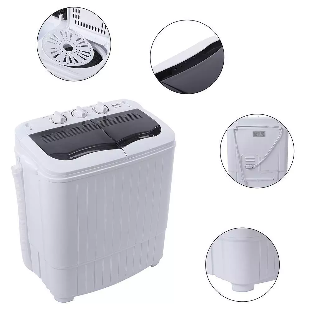 14.3lbs Twin Tub Portable Washer & Spin Dryer - Image 3
