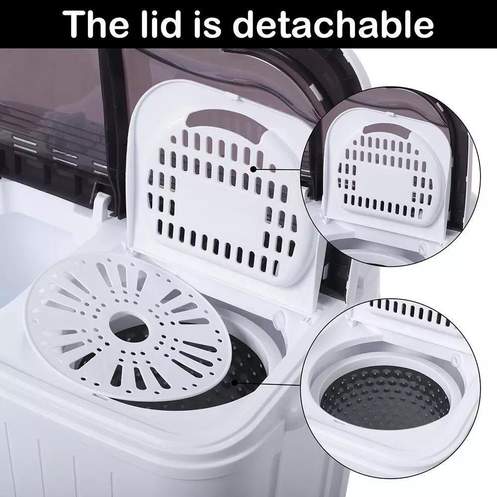 14.3lbs Twin Tub Portable Washer & Spin Dryer - Image 5