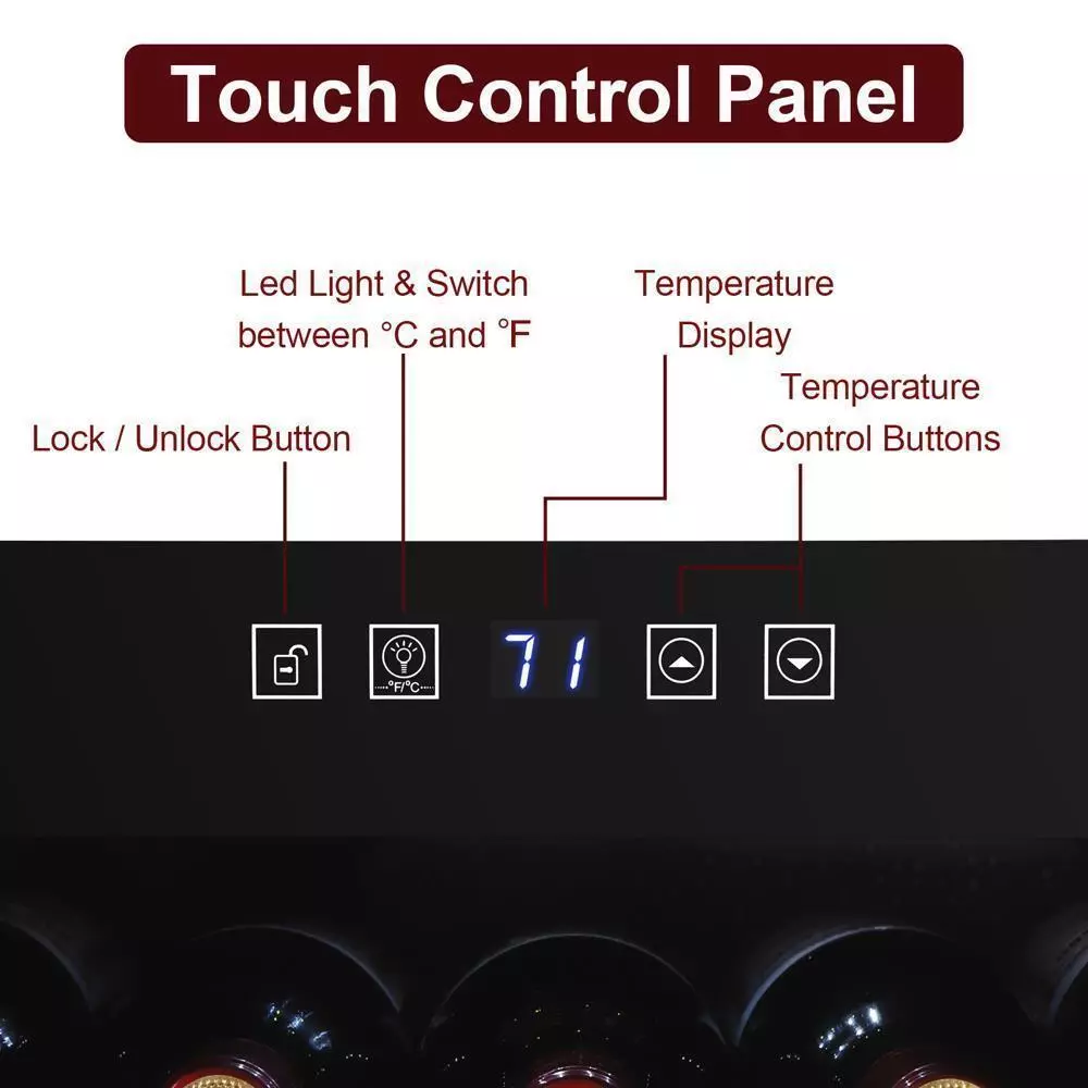 16 Bottles Wine Cooler Refrigerator - Image 4