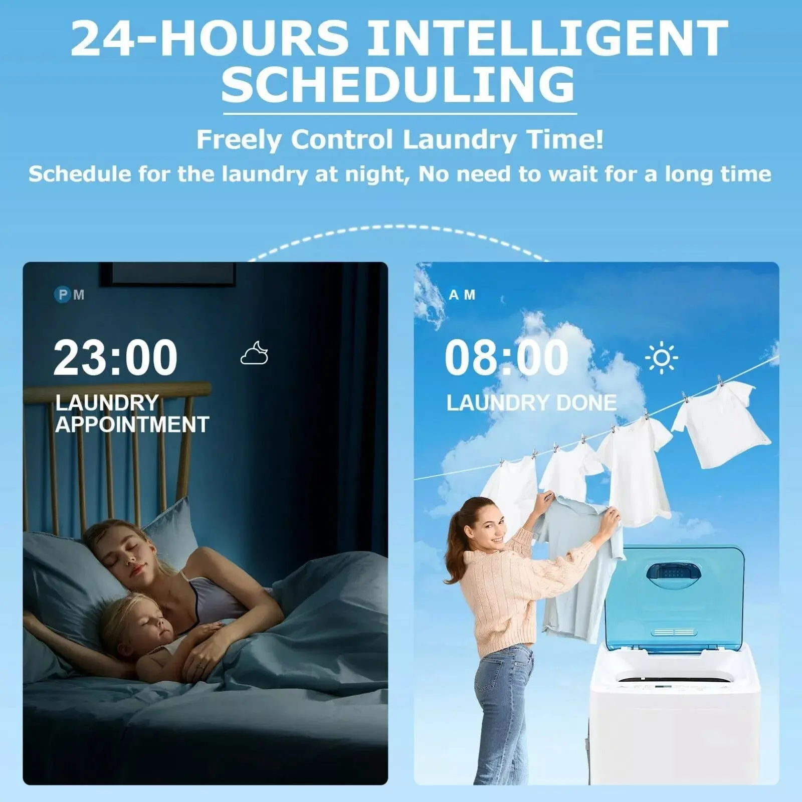 17.8lbs Portable Apartment Ventless Washer & Spin Dryer - Image 7