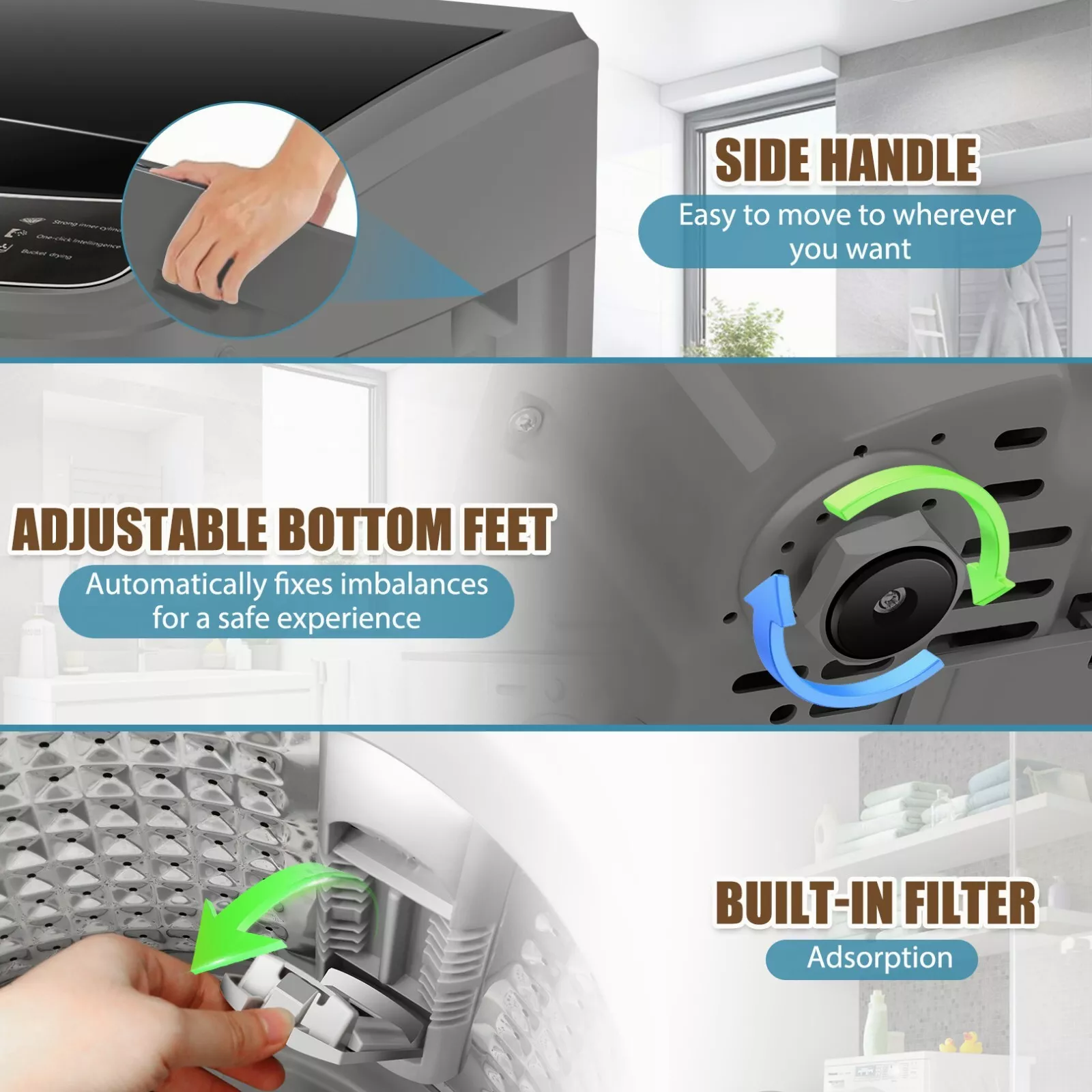 17.8lbs Portable Apartment Ventless Washer & Spin Dryer - Image 4