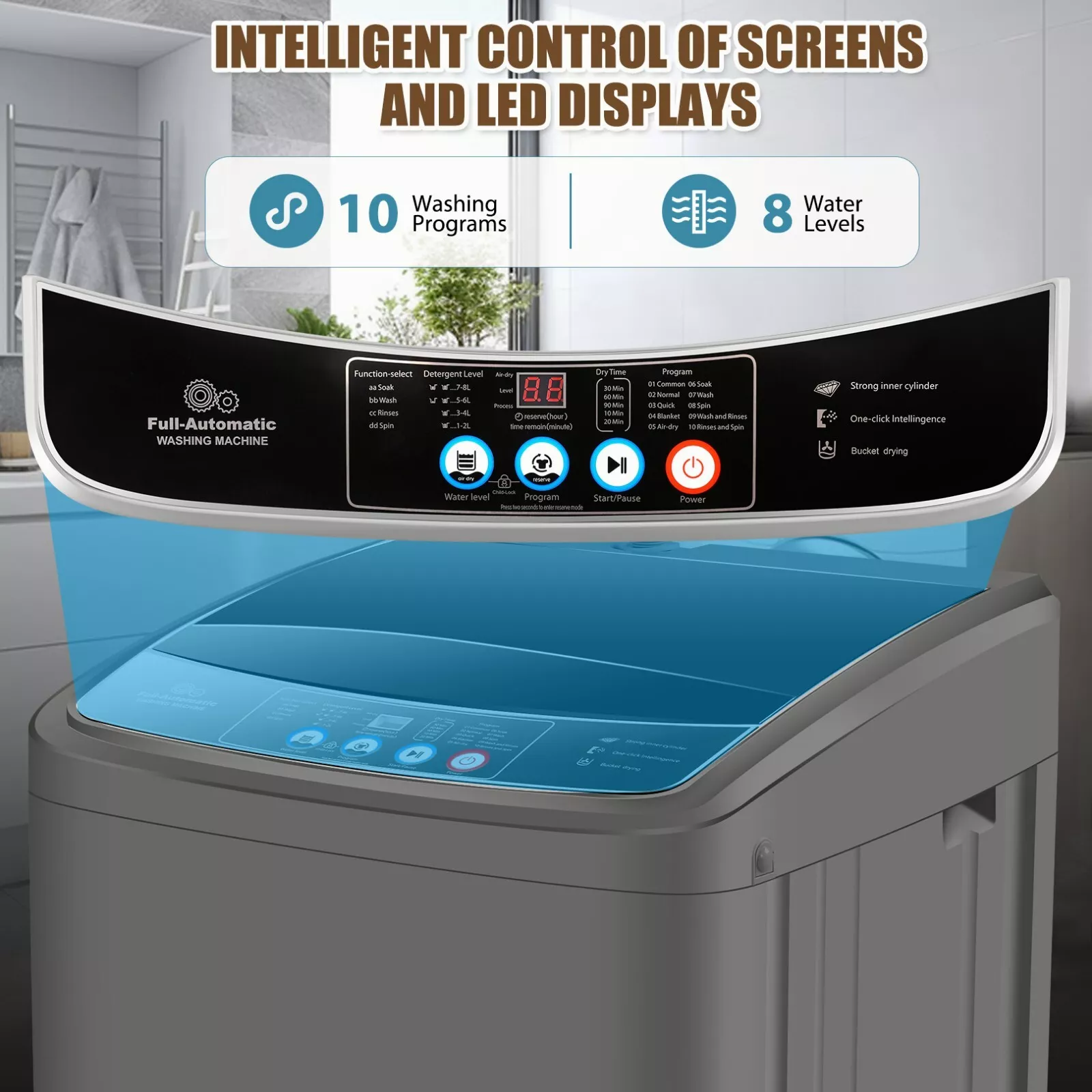17.8lbs Portable Apartment Ventless Washer & Spin Dryer - Image 7