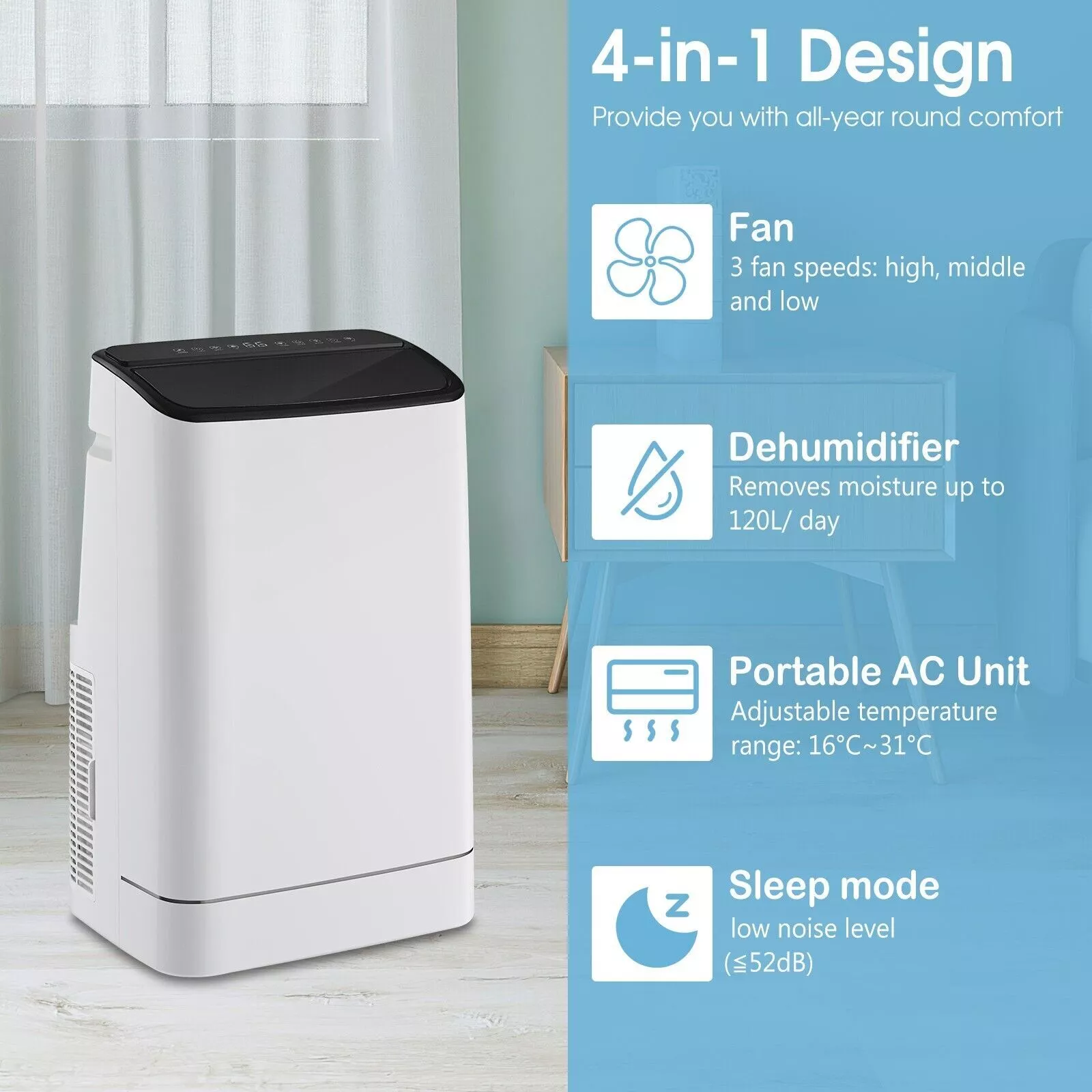 18000 BTU Portable Air Conditioner With Heater - Image 4