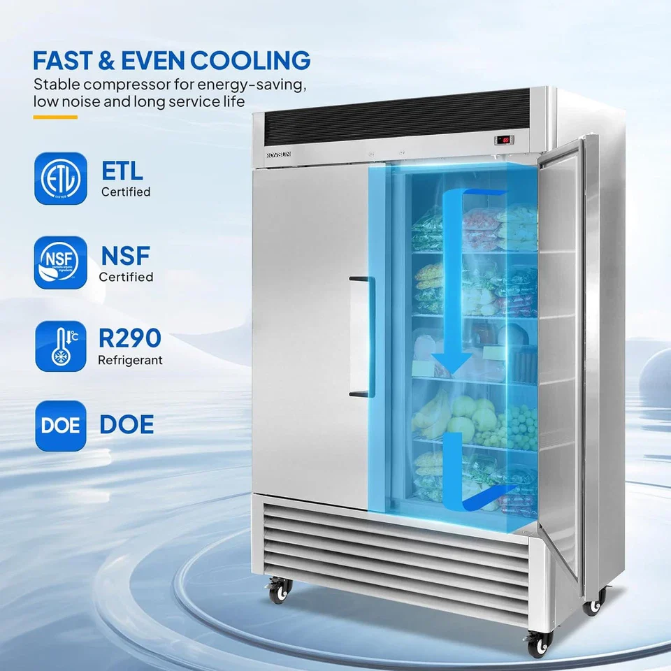 2 Door Commercial Upright Refrigerator - Image 3
