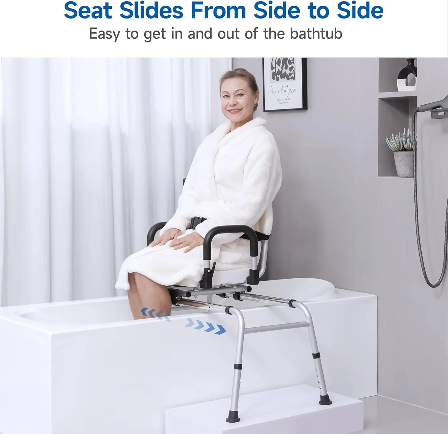 240lbs Swivel Shower Transfer Bench - Image 2