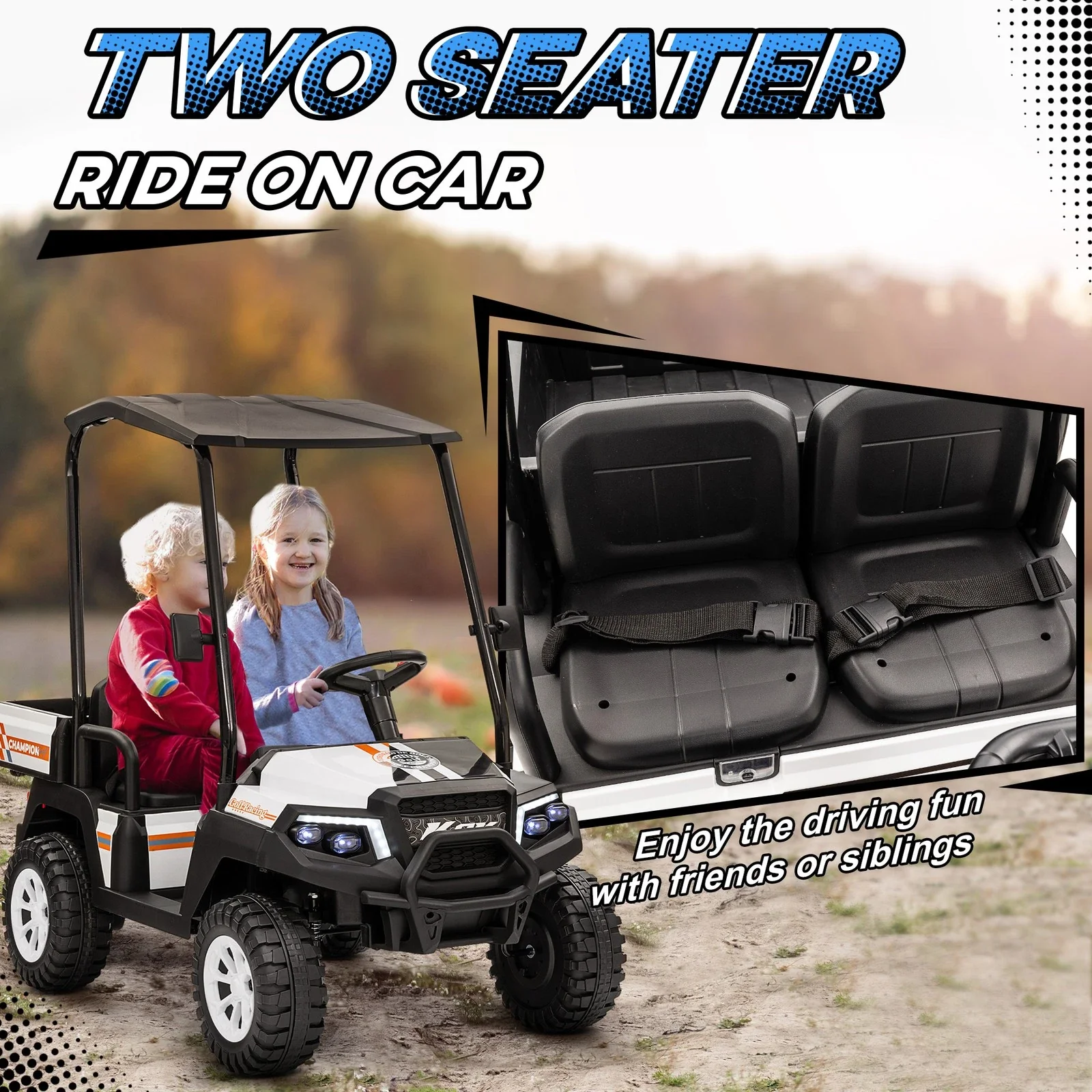 24V Kid's Electric Ride On Golf Car - Image 3