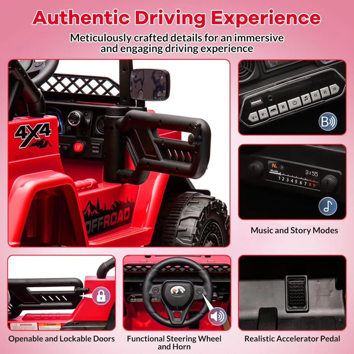 24V2 Jeep Kids Ride-On Car W/ Remote Control Electric Toy - Image 2