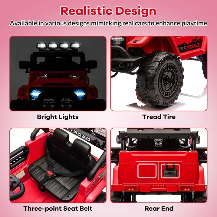 24V2 Jeep Kids Ride-On Car W/ Remote Control Electric Toy - Image 6