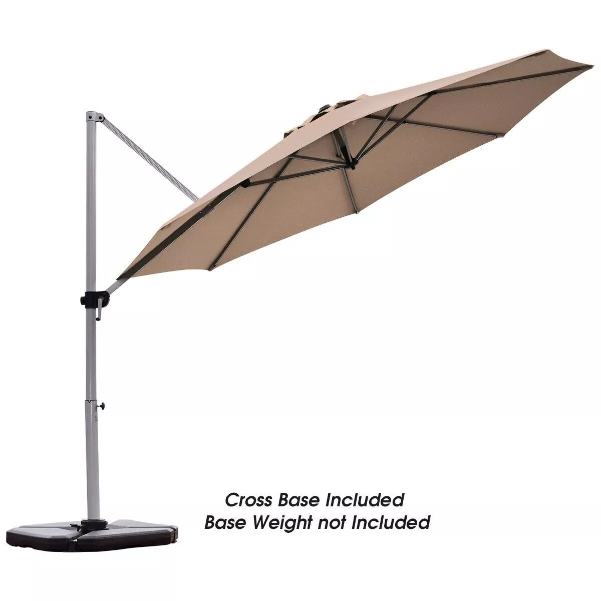 3.3x3.3 Large Outdoor Garden Cantilever Umbrella - Image 3