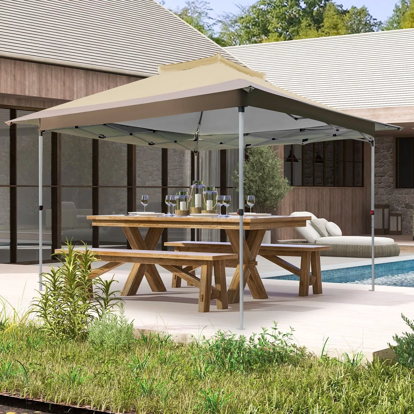 3.5x3.5 Outdoor Pop Up Garden Gazebo