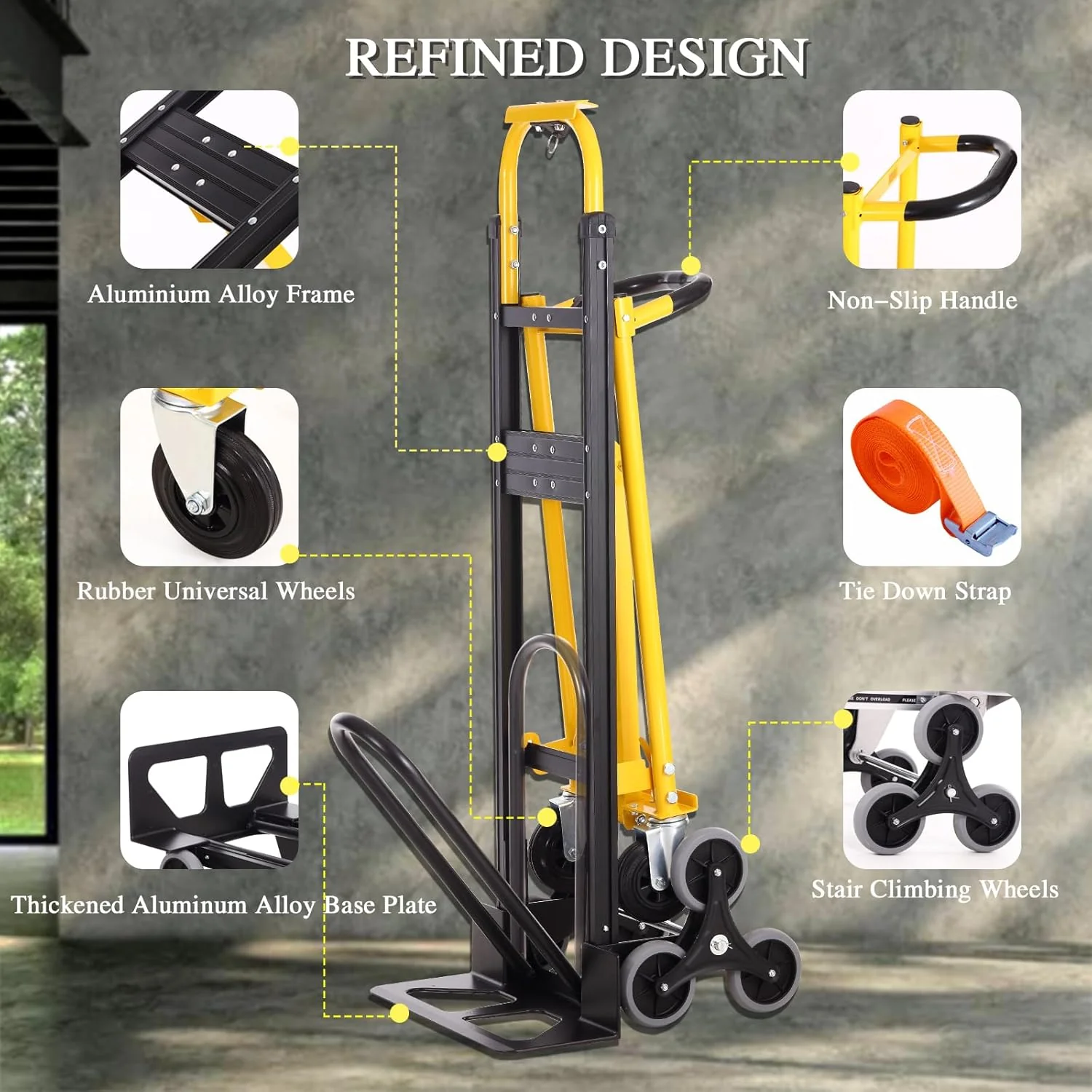 3-in-1 Industrial Convertible Hand Truck Dolly Cart - Image 2