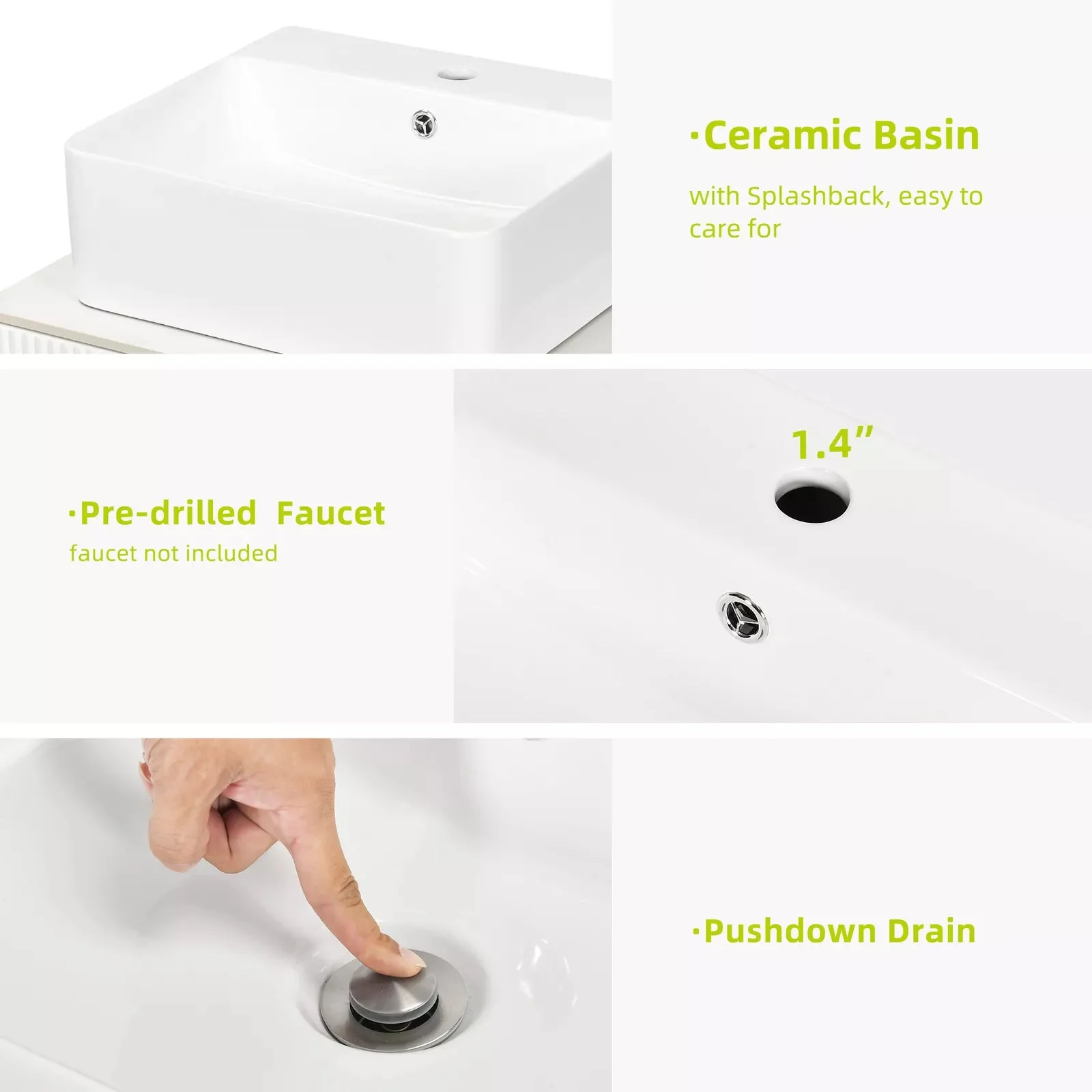 30" Bathroom Vanity Cabinet With Sink - Image 5