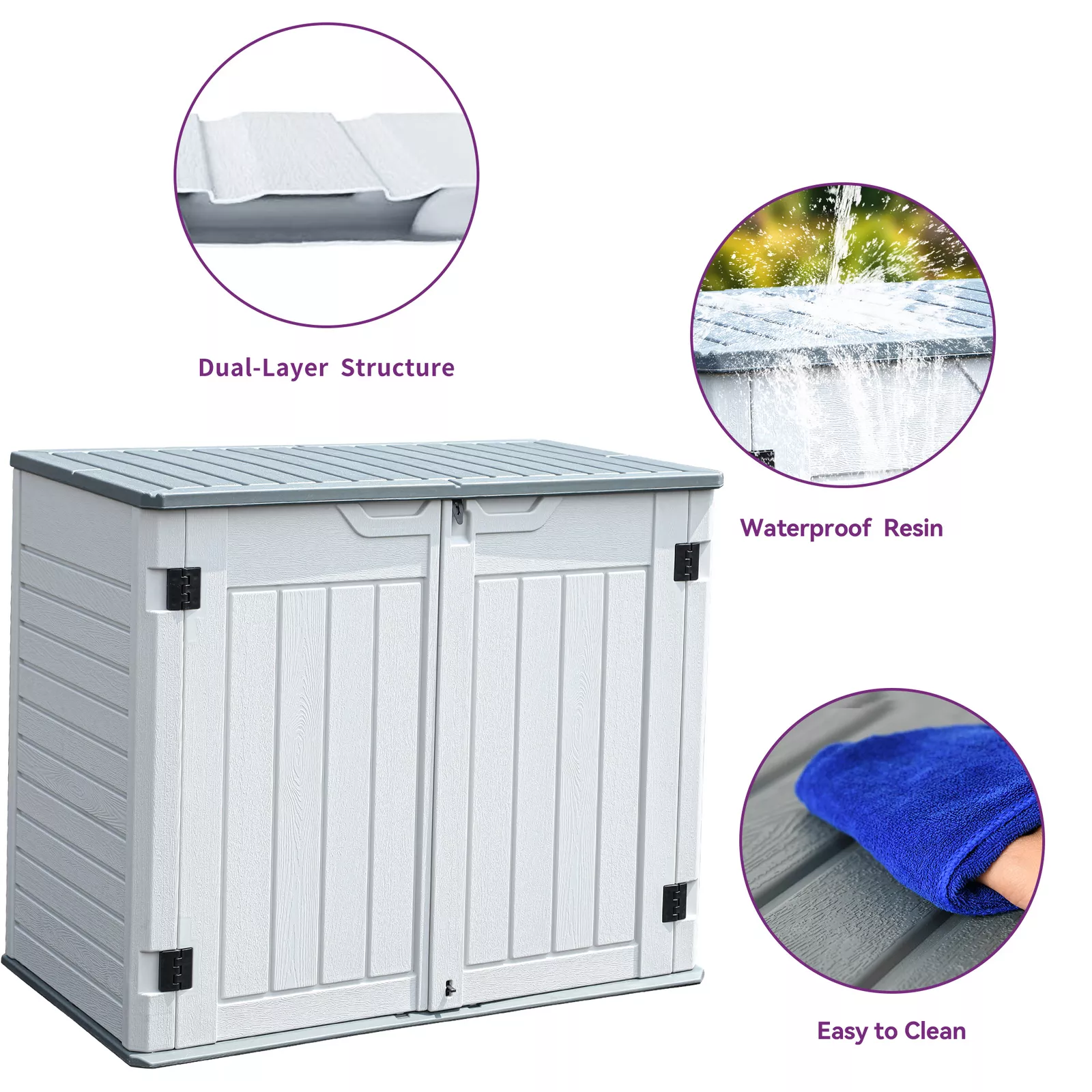 35 Cu Ft Small Outdoor Utility Storage Shed - Image 3