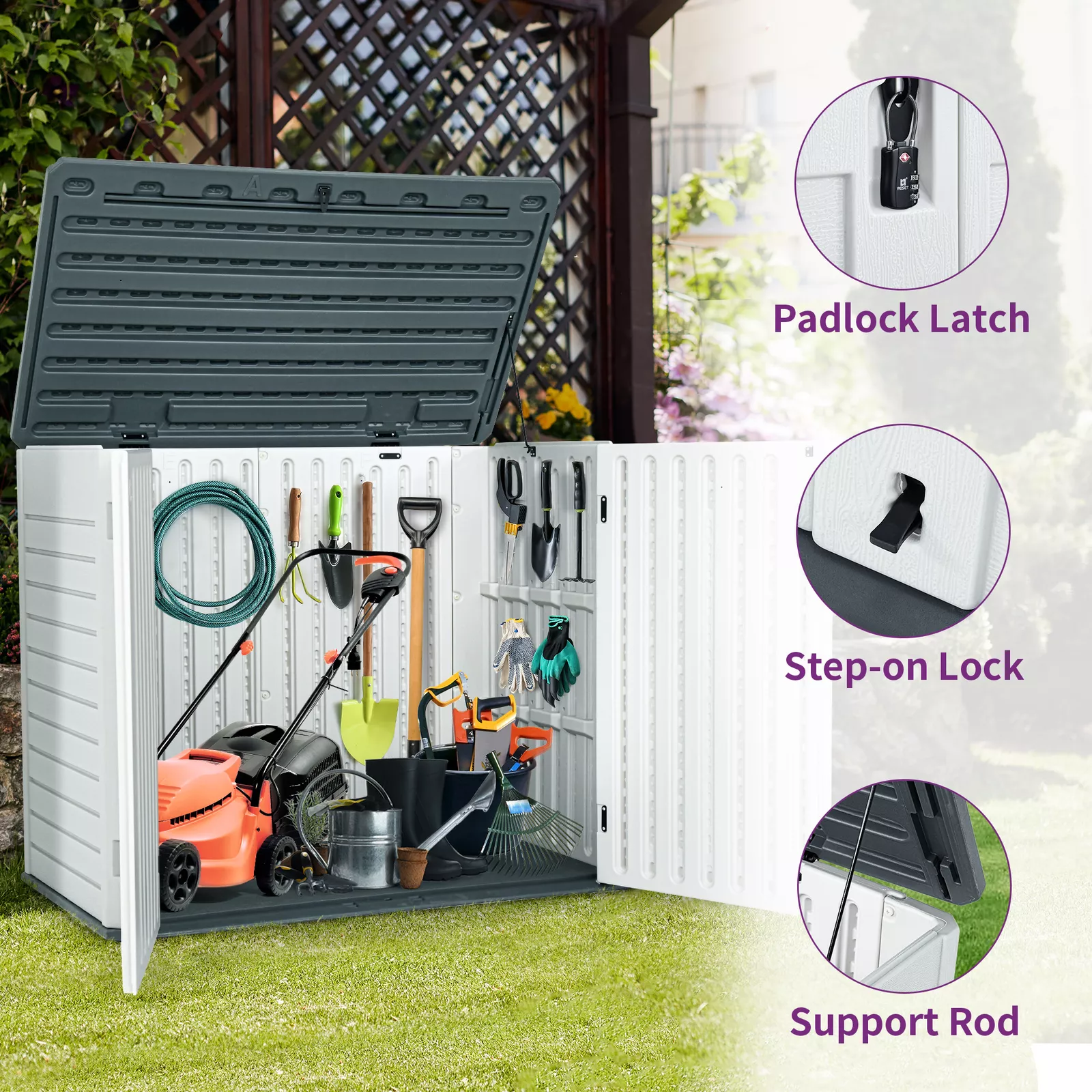 35 Cu Ft Small Outdoor Utility Storage Shed - Image 4