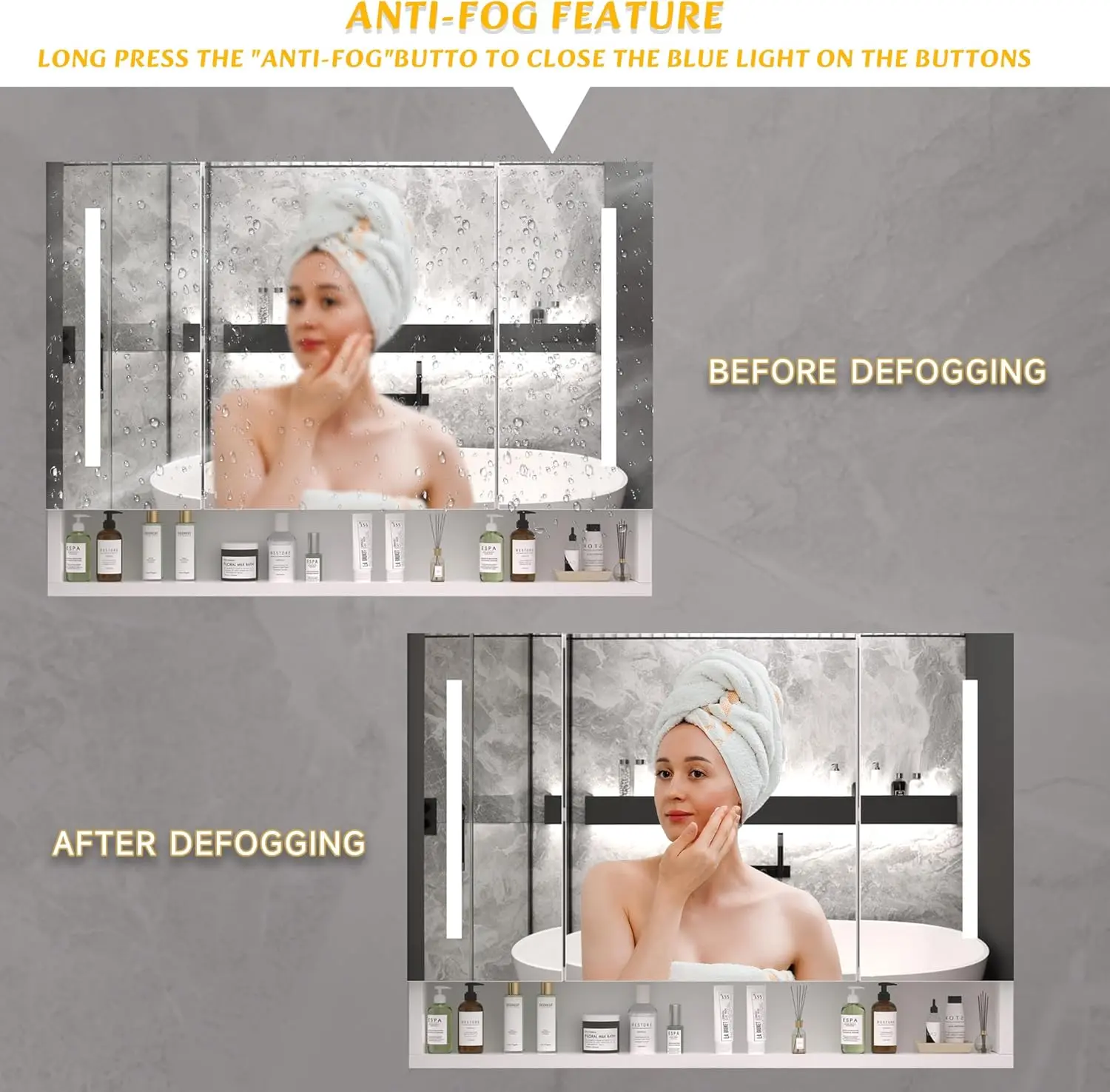 39" Mirror Lighted Medicine Cabinet - Image 4