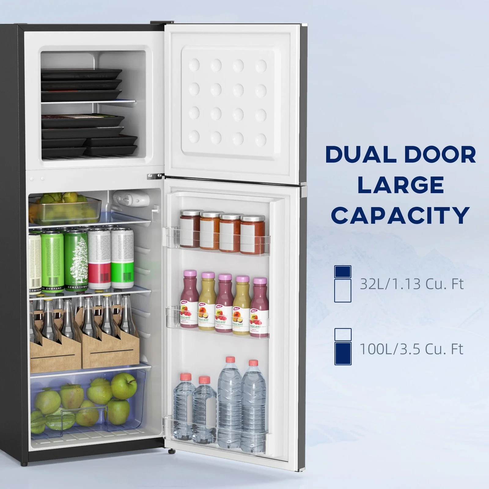 4.5 Cu Ft Mini Compact Fridge With Freezer - Image 3