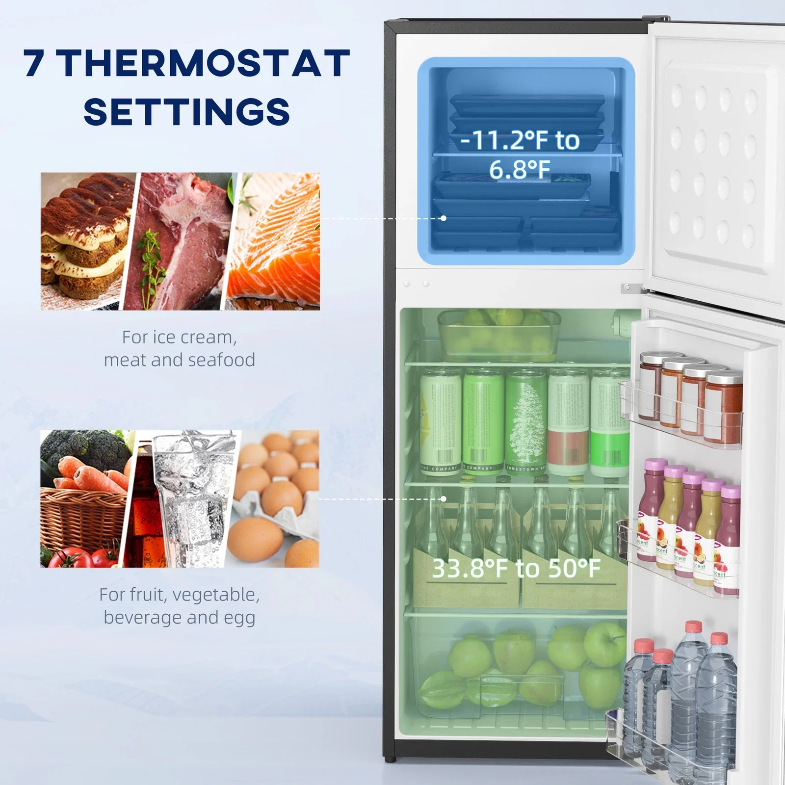 4.5 Cu Ft Mini Compact Fridge With Freezer - Image 4