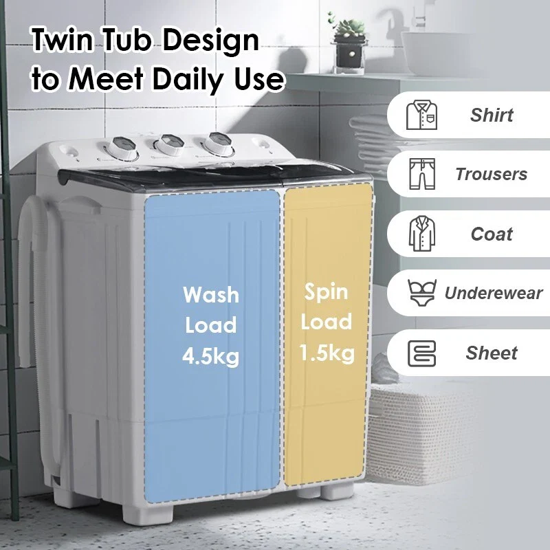 4.5KG Portable Washing Machine & Spin Dryer - Image 4