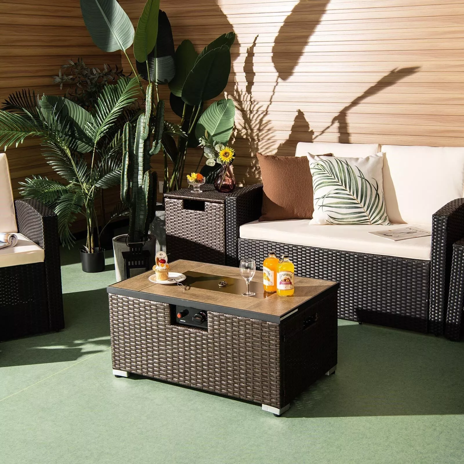40000BTU Garden Gas Fire Pit Table