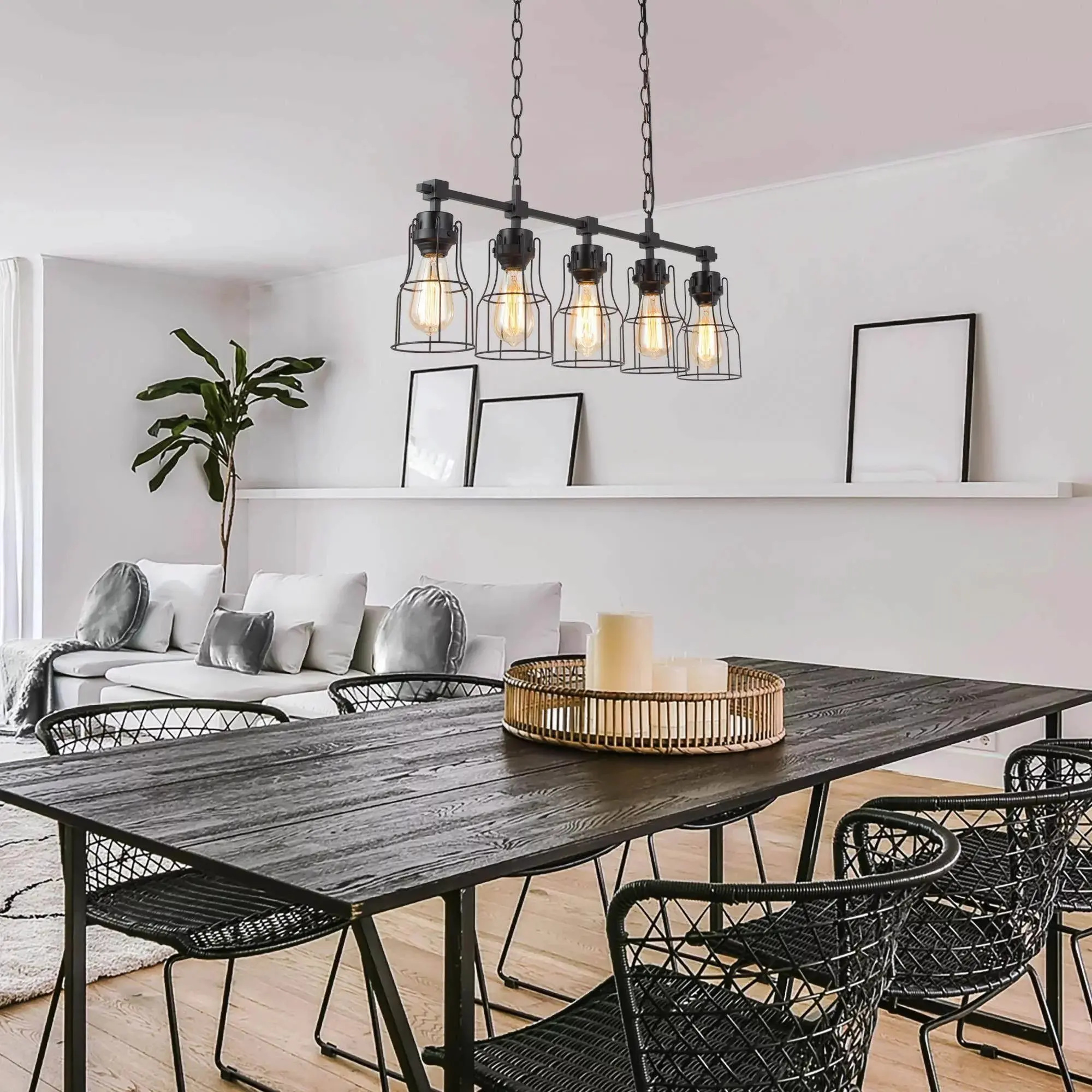 5 Cages Farmhouse Dining Room Chandelier - Image 2