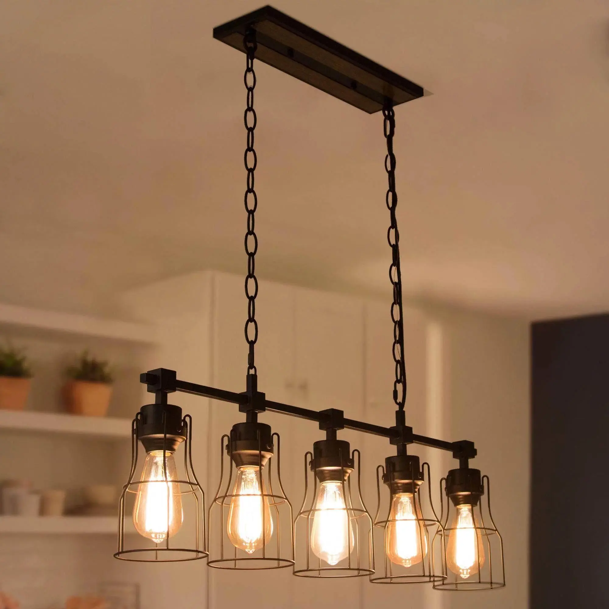 5 Cages Farmhouse Dining Room Chandelier - Image 3