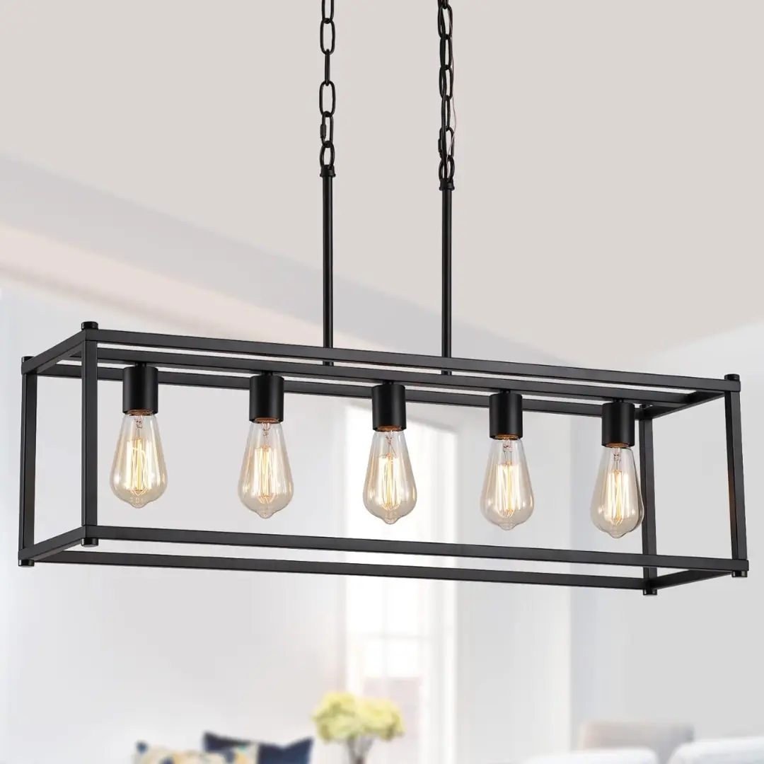 5 Lights Farmhouse Dining Room Chandelier - Image 2