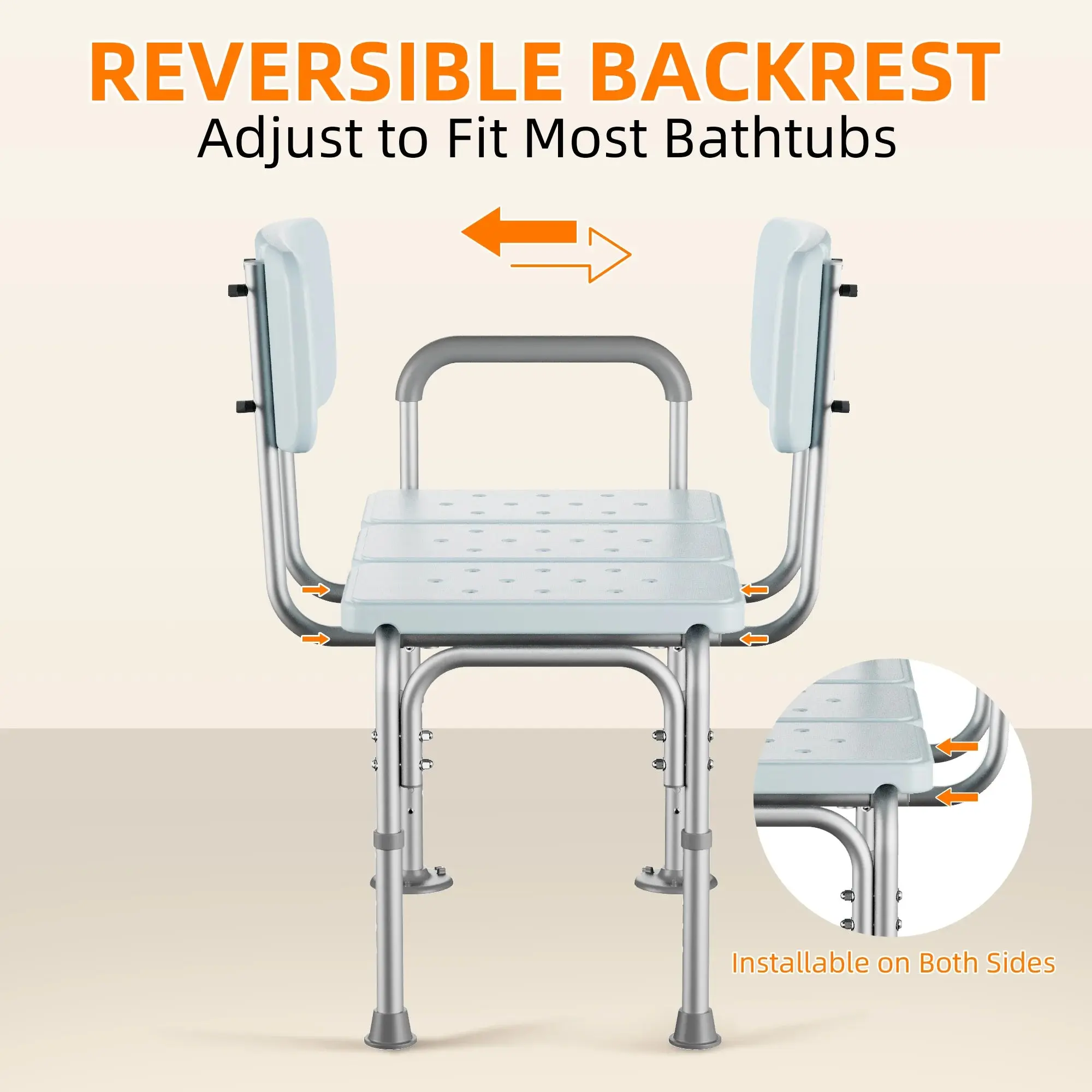 500lbs Shower Transfer Bench - Image 6