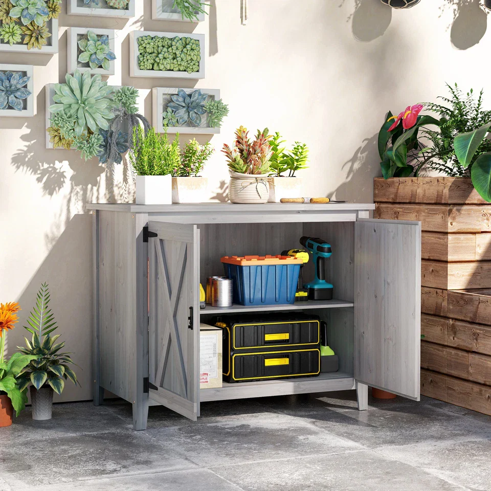 55lbs Wooden Outdoor Garden Shed