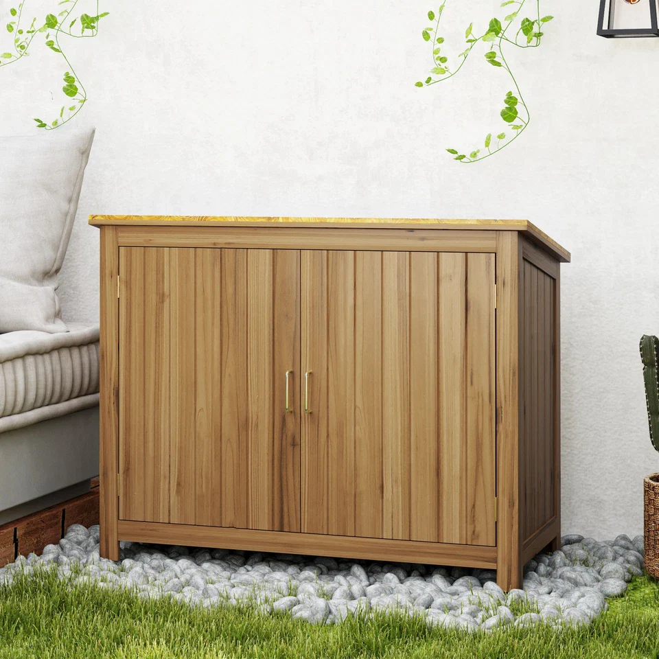 55lbs Wooden Outdoor Garden Shed - Image 2