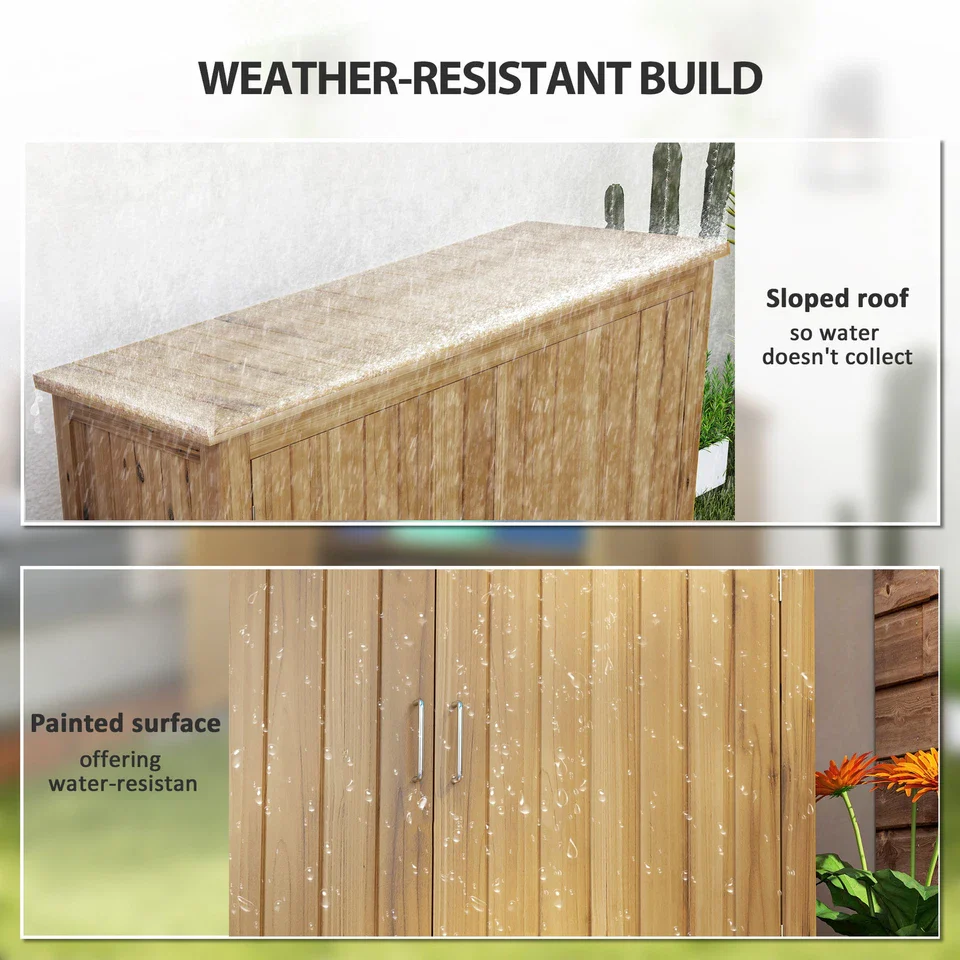 55lbs Wooden Outdoor Garden Shed - Image 6