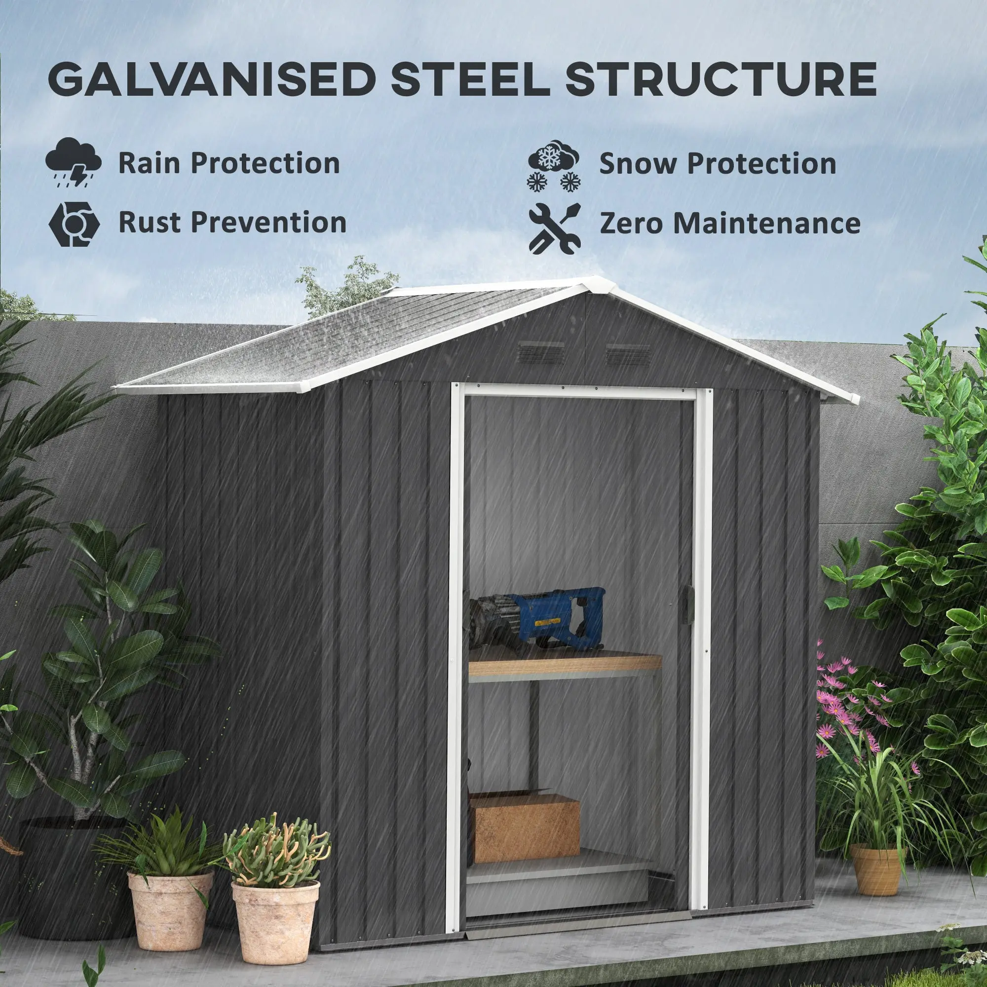 6.5x3.5 Outdoor Storage Shed - Image 3