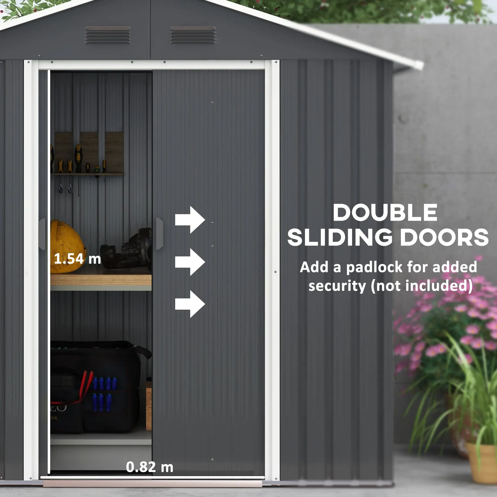 6.5x3.5 Outdoor Storage Shed - Image 4