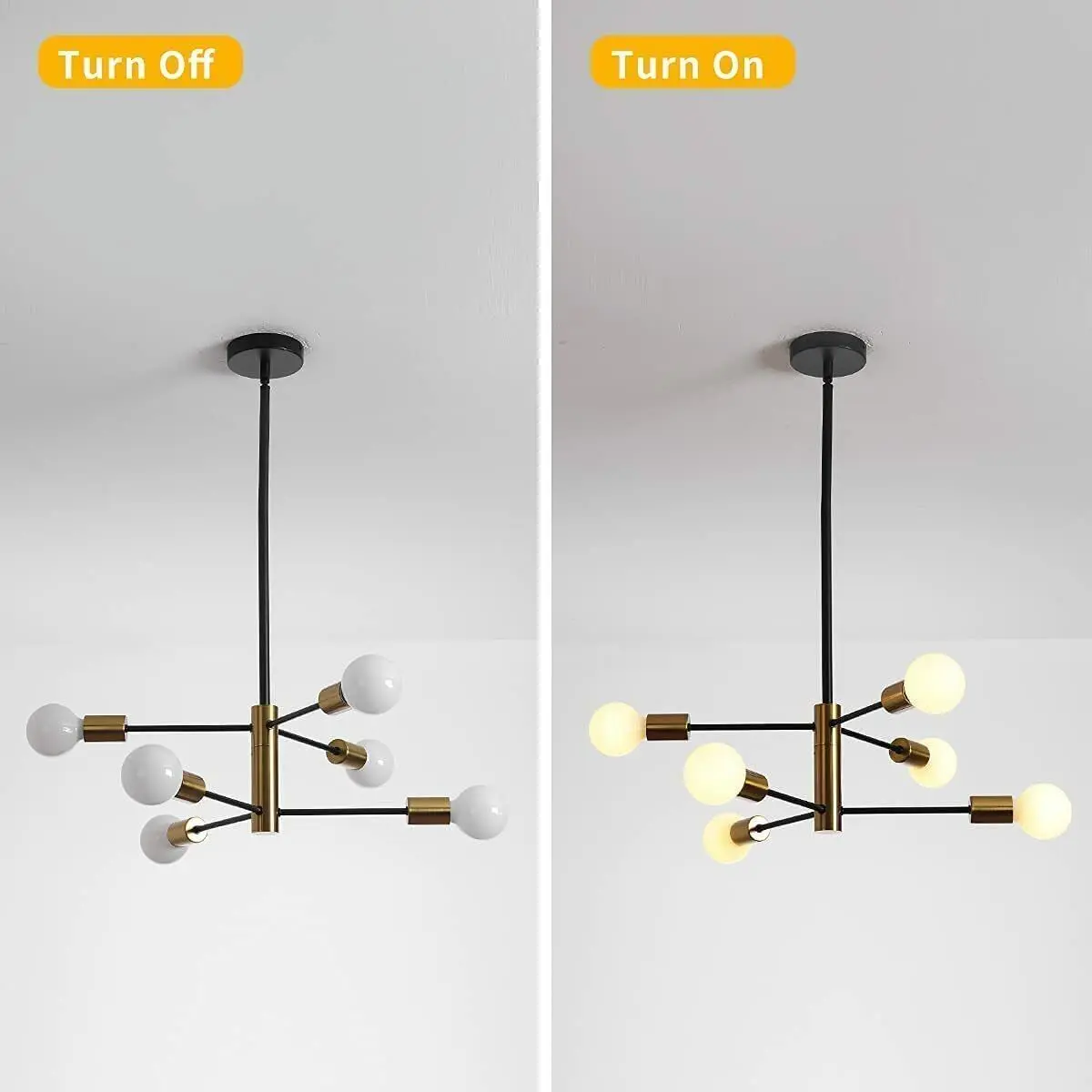 6 Bulbs Sputnik Dining Room Chandelier - Image 6