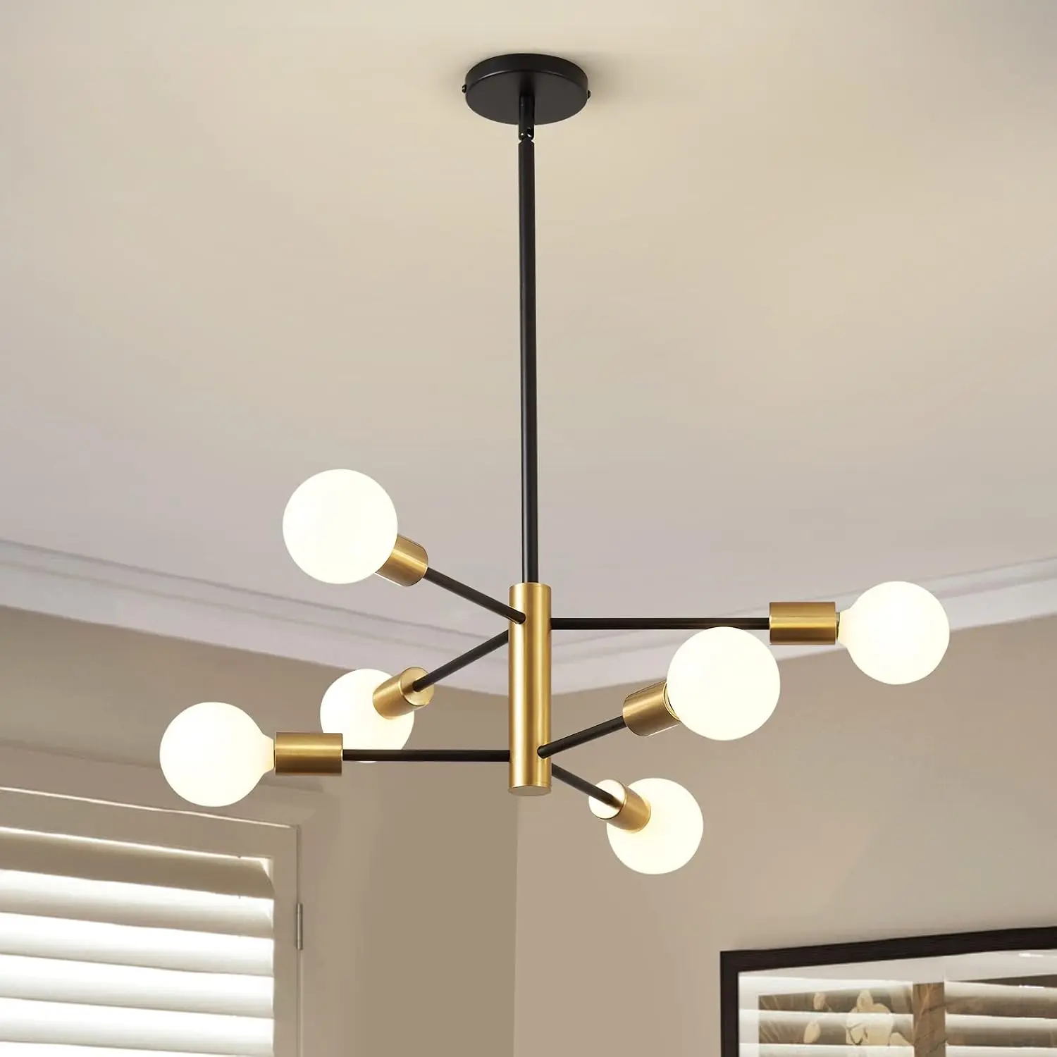 6 Lights Sputnik Dining Room Chandelier - Image 2