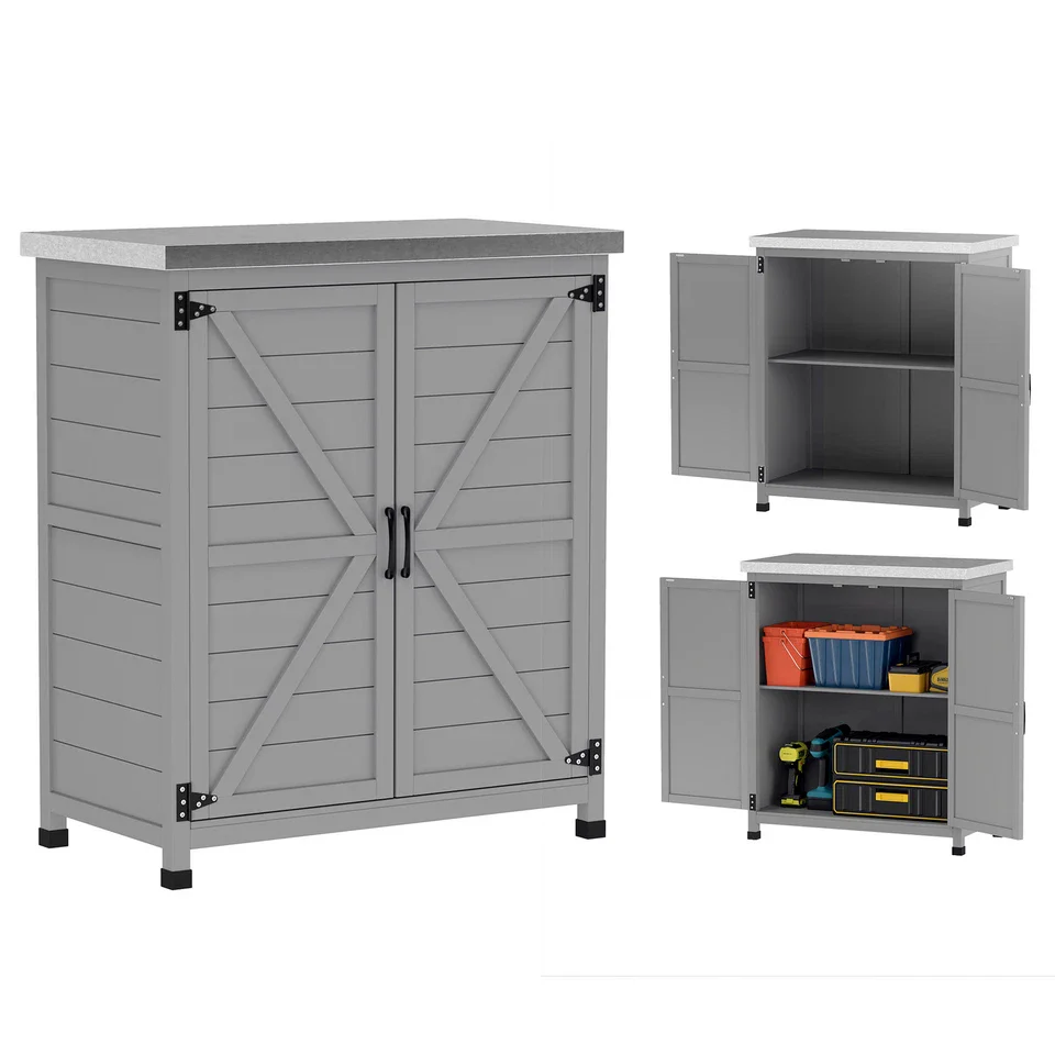 66lbs Wooden Outdoor Garden Shed - Image 3