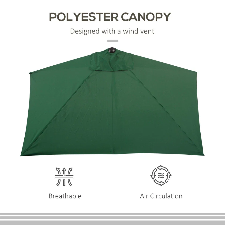 8FT Half Outdoor Large Patio Umbrella - Image 6
