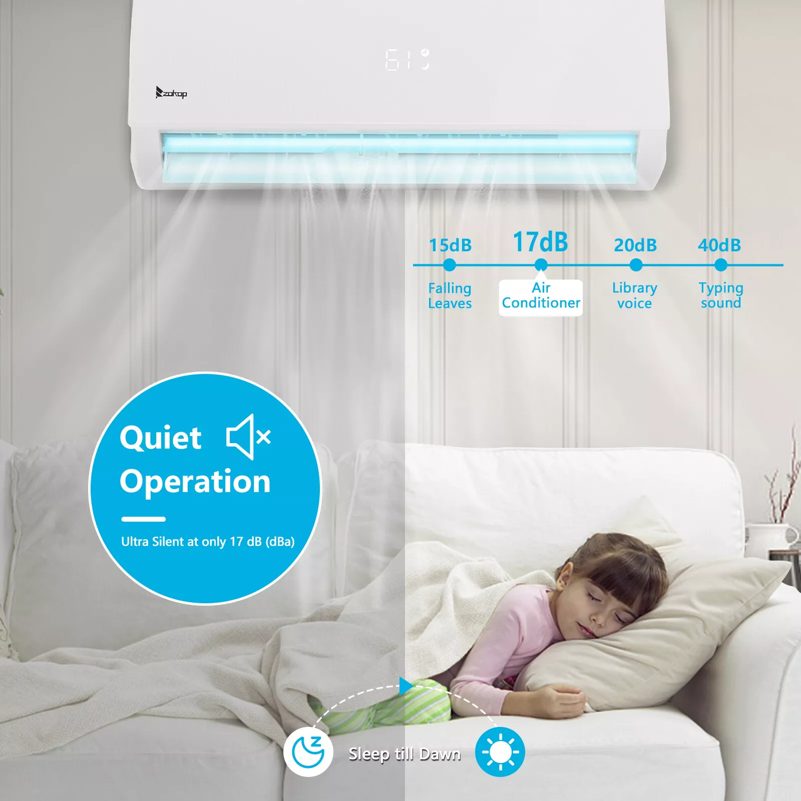9000 BTU Mini Split Heat Pump Air Conditioner - Image 4