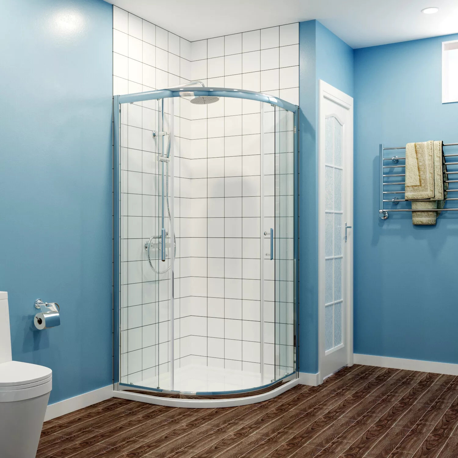 900x900mm Quadrant Shower Sliding Door Enclosure - Image 3