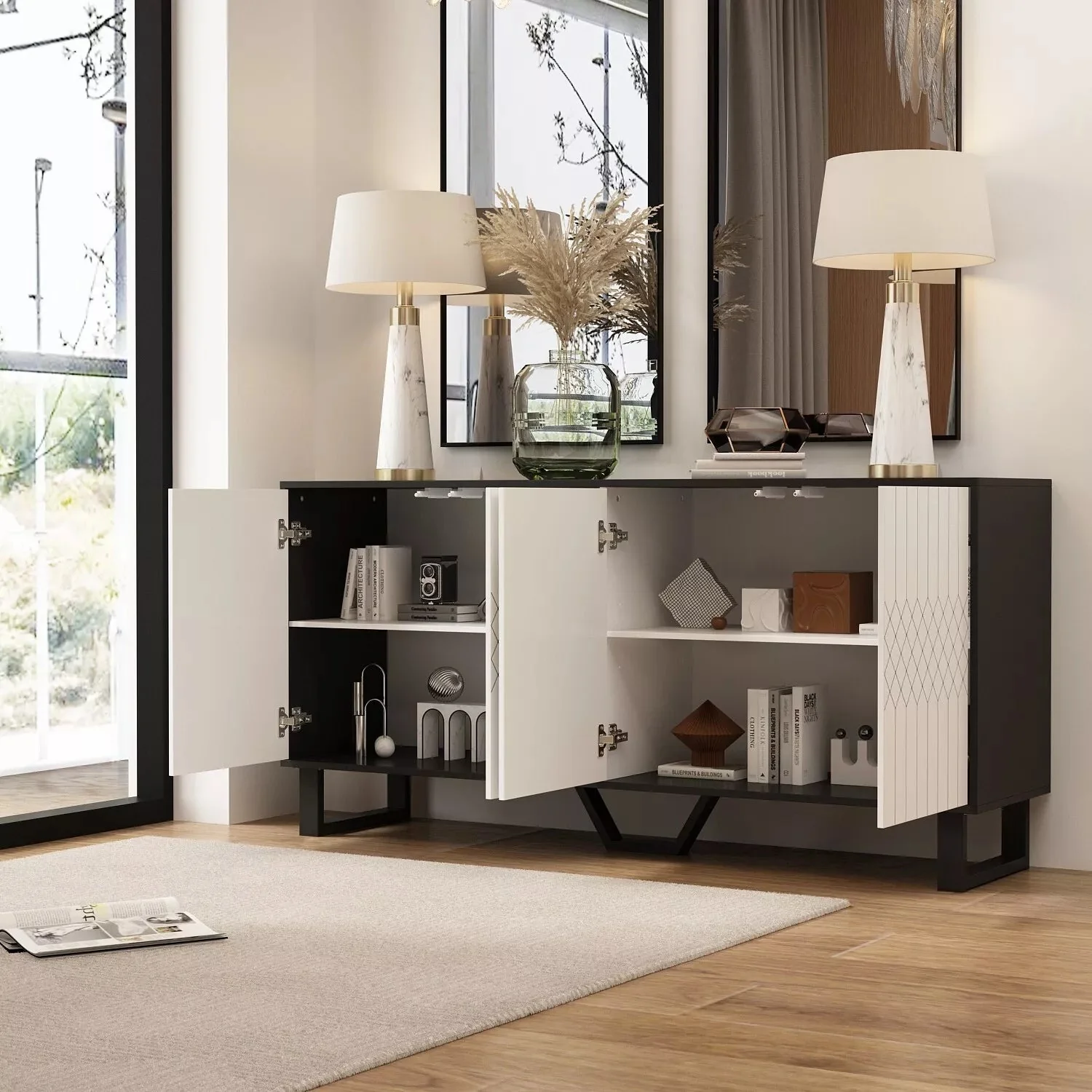 Abu Modern Sideboard Buffet Cabinet - Image 3