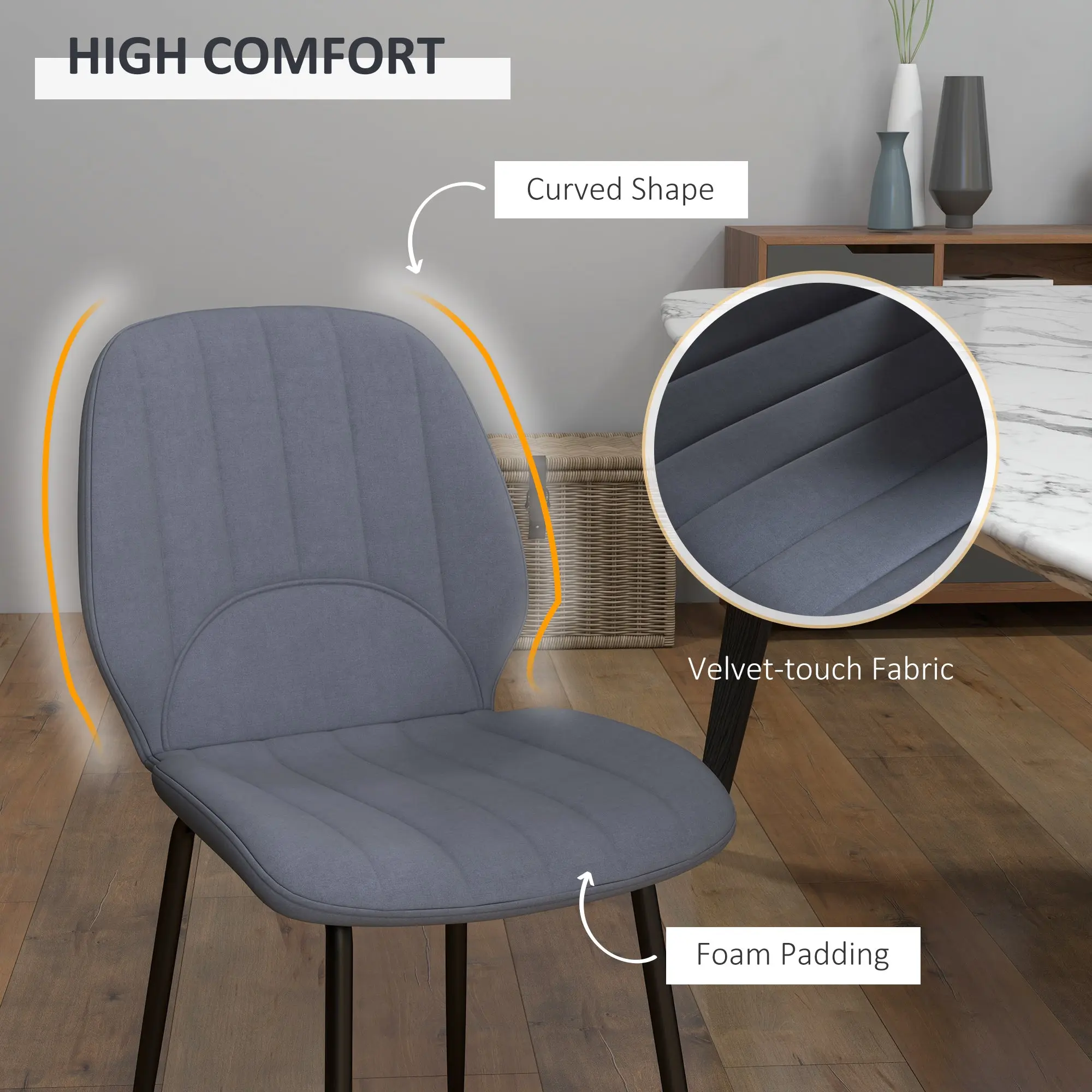 Anaya Velvet Dining Room Chair (Set of 2) - Image 3