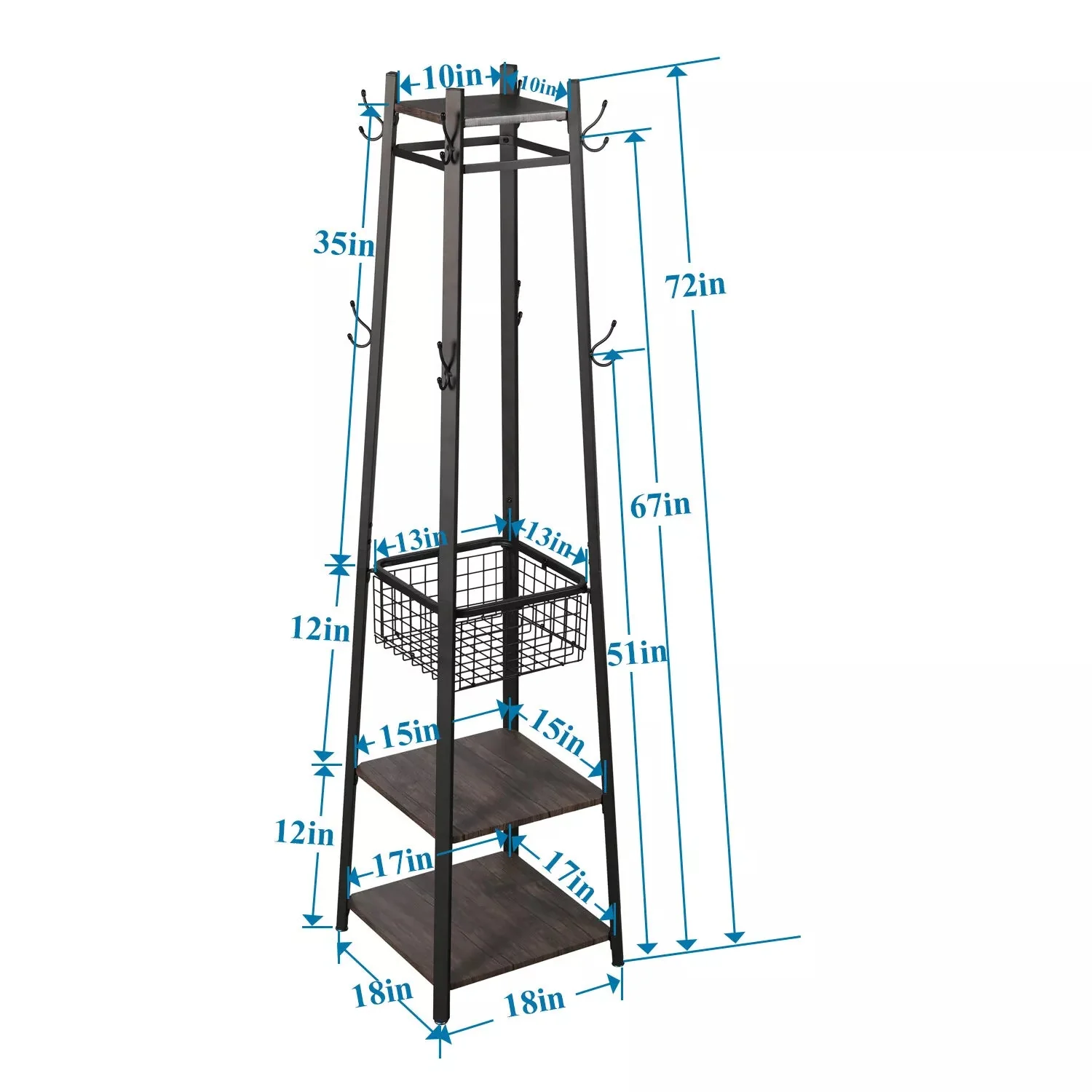 Ann Antique Coat & Clothes Rack Stand - Image 11