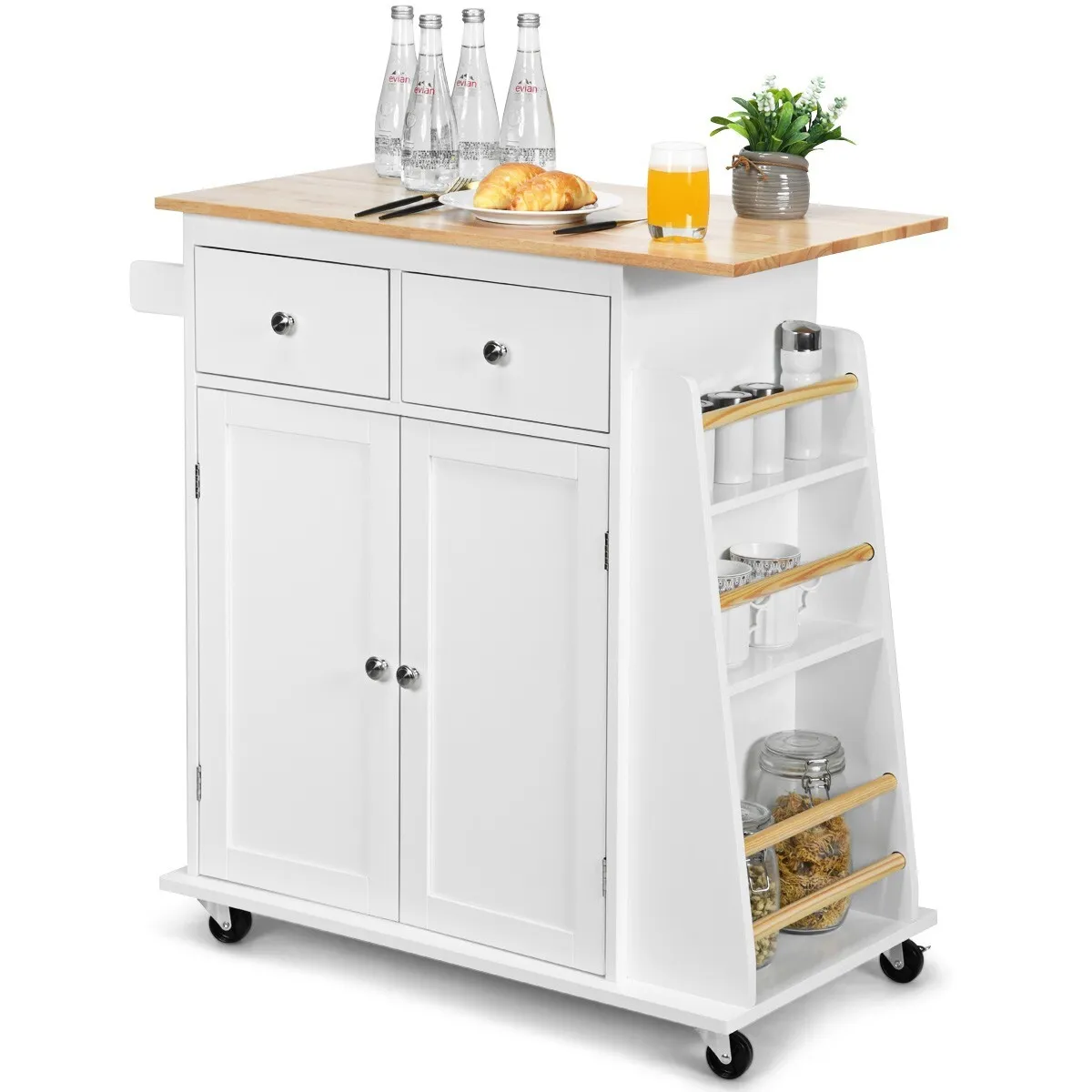 Arman Small Kitchen Island With Wheels - Image 2