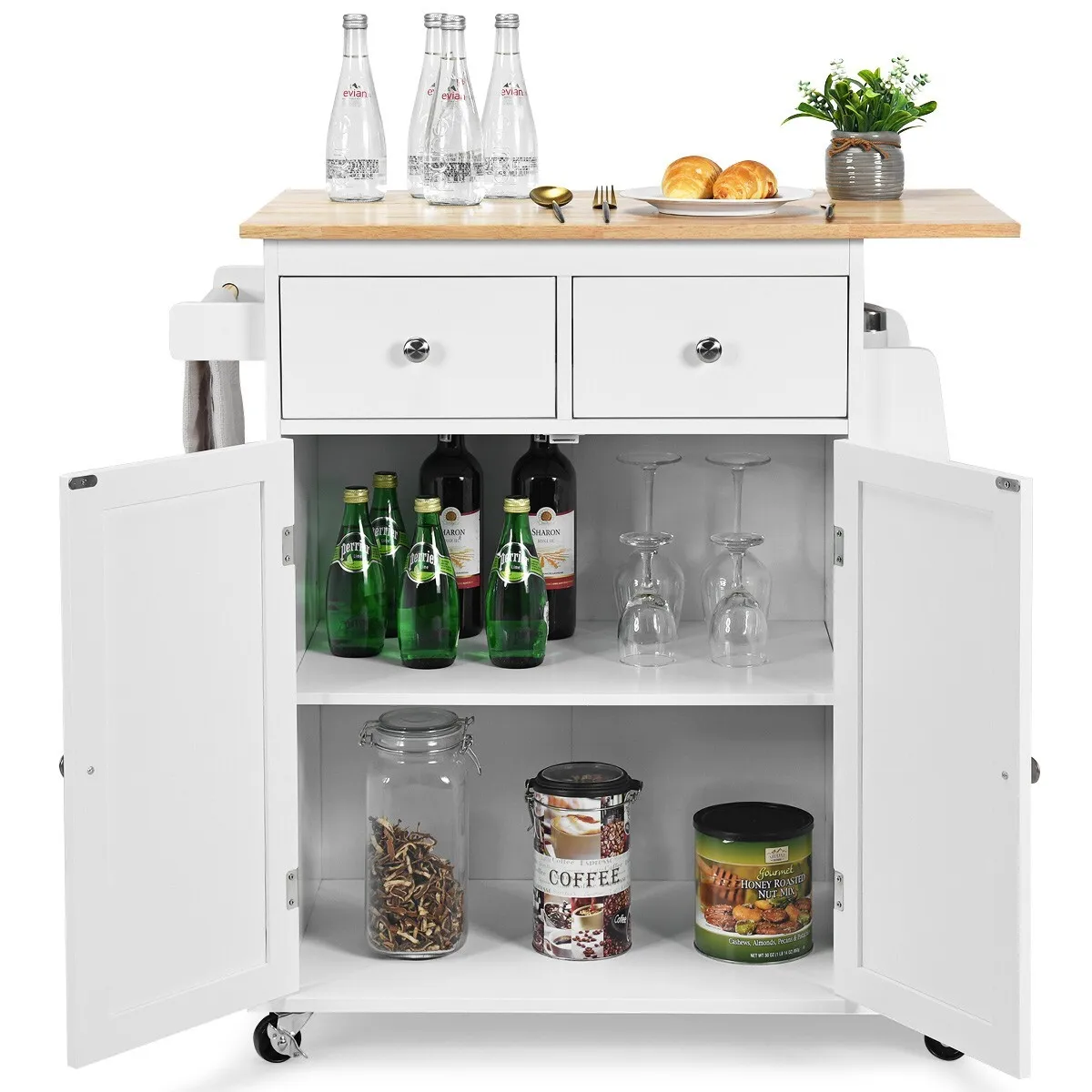 Arman Small Kitchen Island With Wheels - Image 3