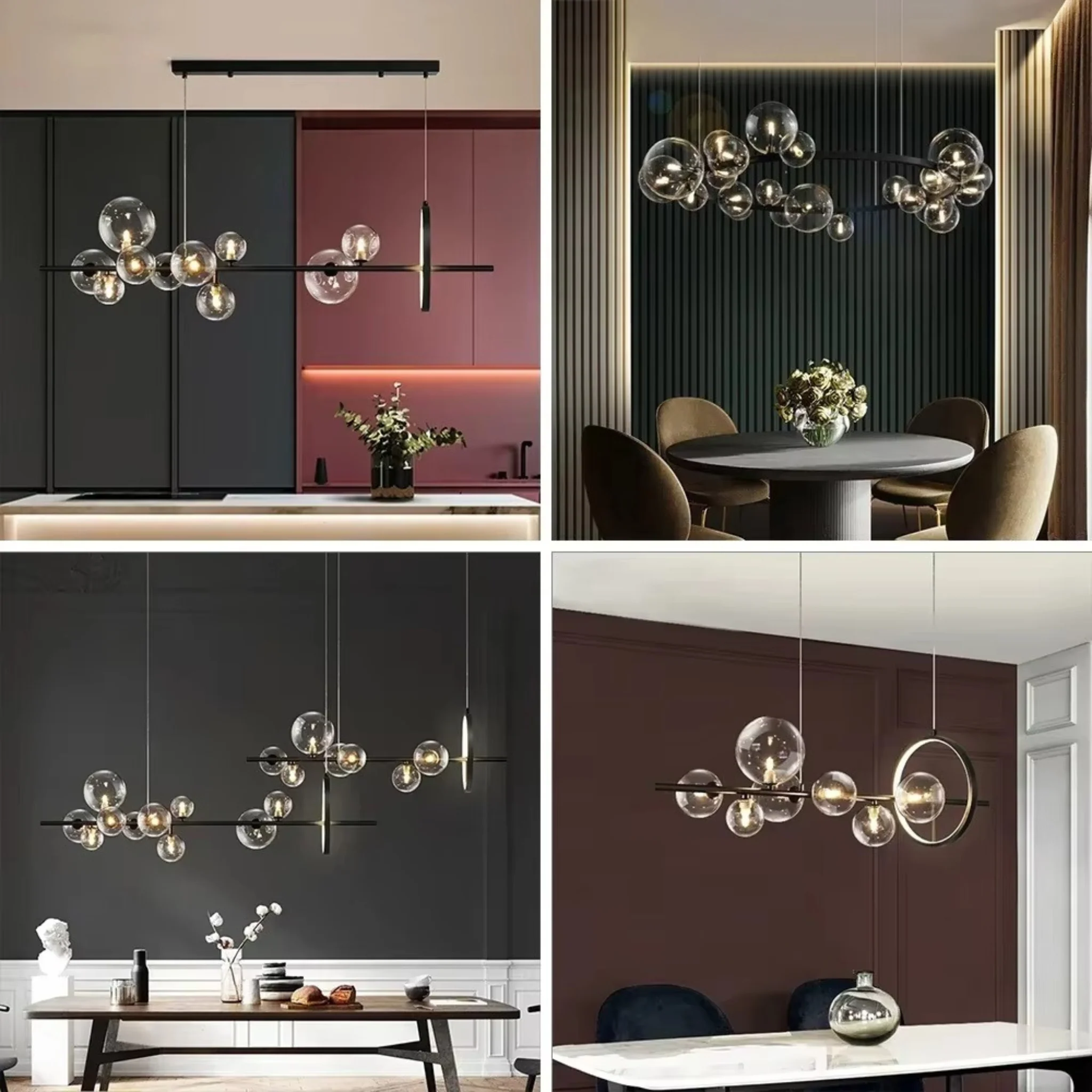 Artpad Black LED Pendant Chandelier with G9 Bulb - Image 4