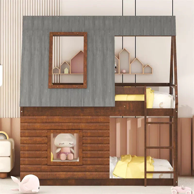 Aryan Twin Over Twin Kids Bunk Bed - Image 2