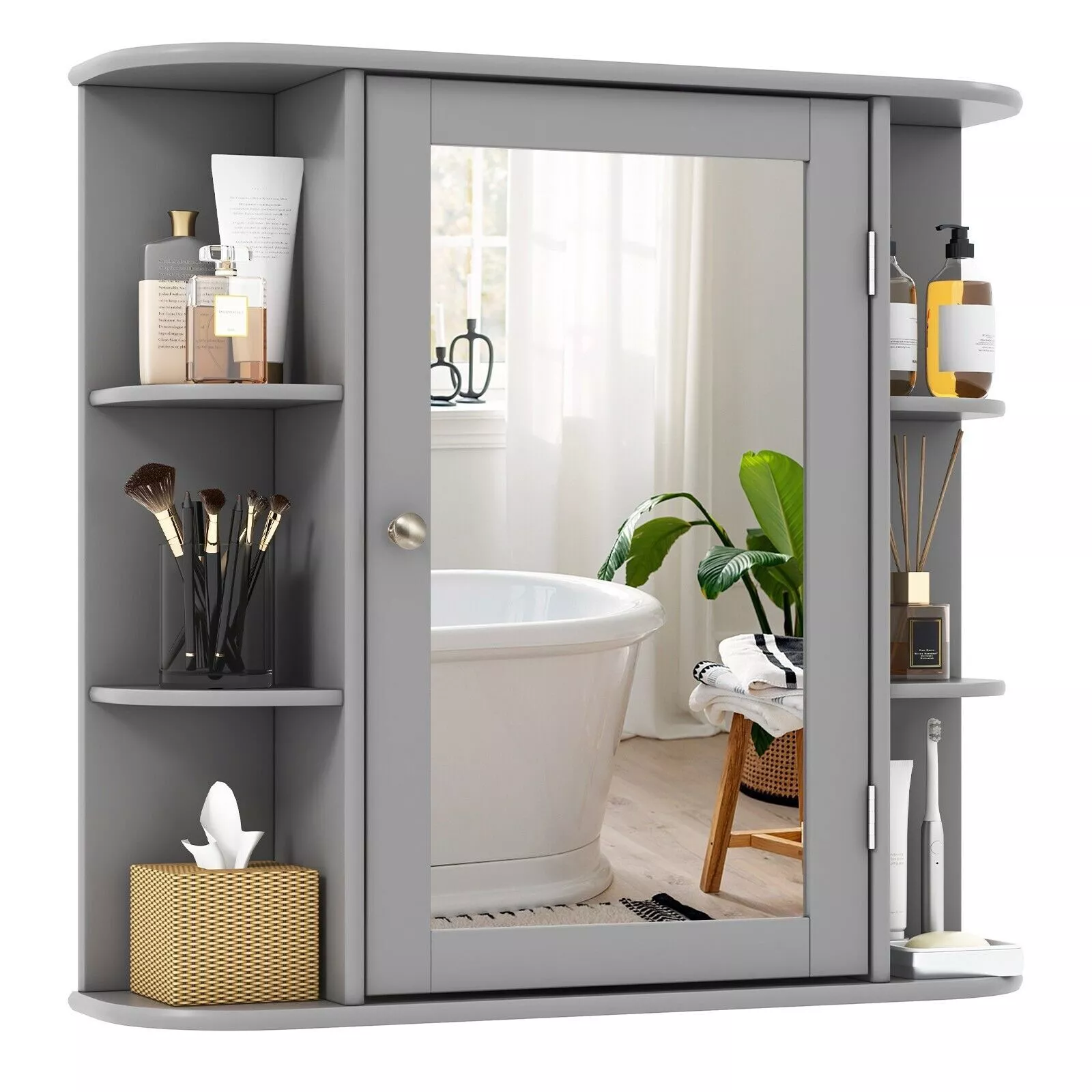 Asa Bathroom Mirror Wall Cabinet - Image 2