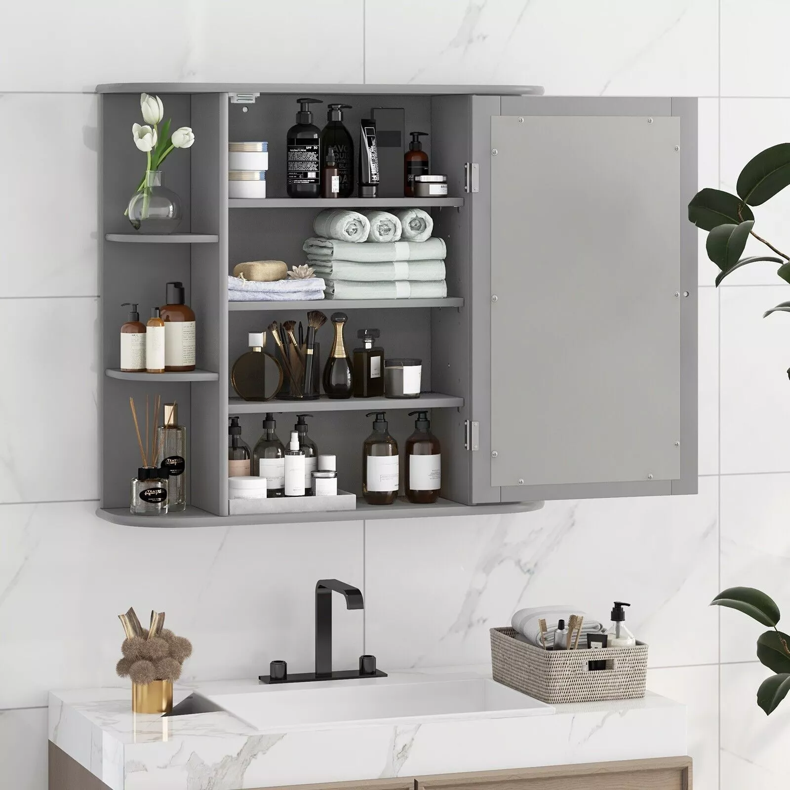 Asa Bathroom Mirror Wall Cabinet - Image 3